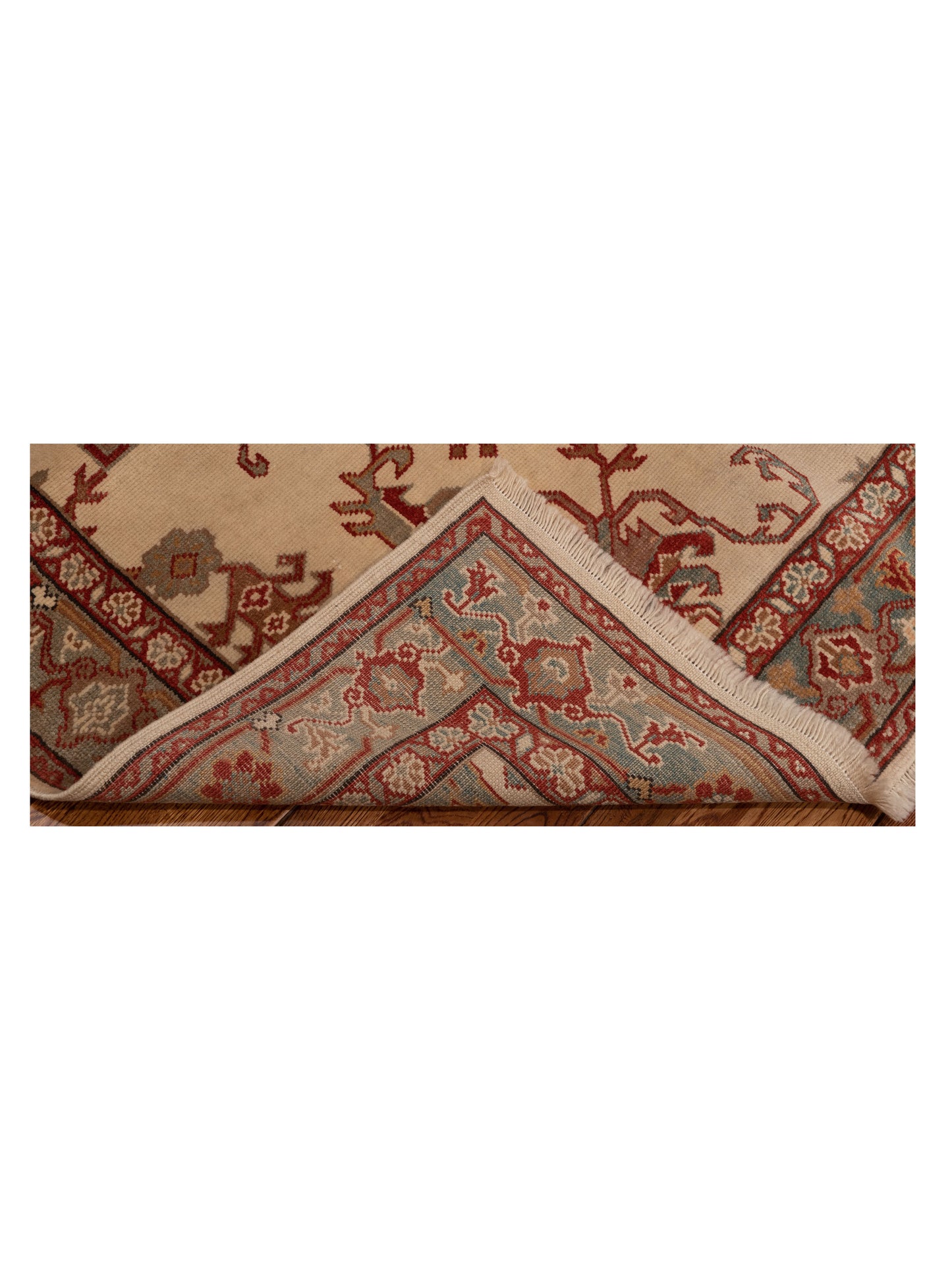 Antique Loom 148403 Ivory Green 4x5.11 Hand Knotted Rug