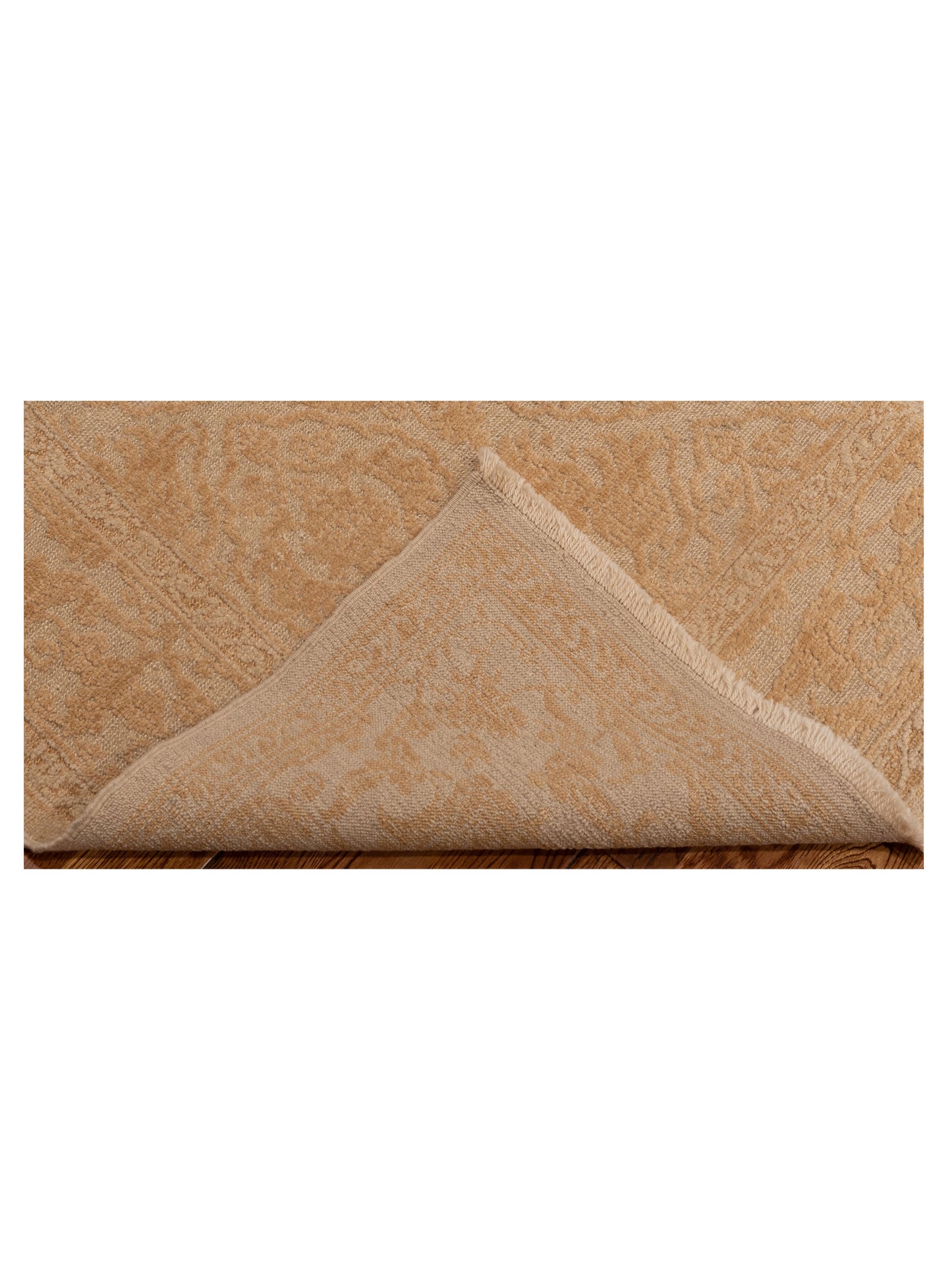 Defne Tulip Ivory Gold 4.2x5.11 Hand Knotted Rug