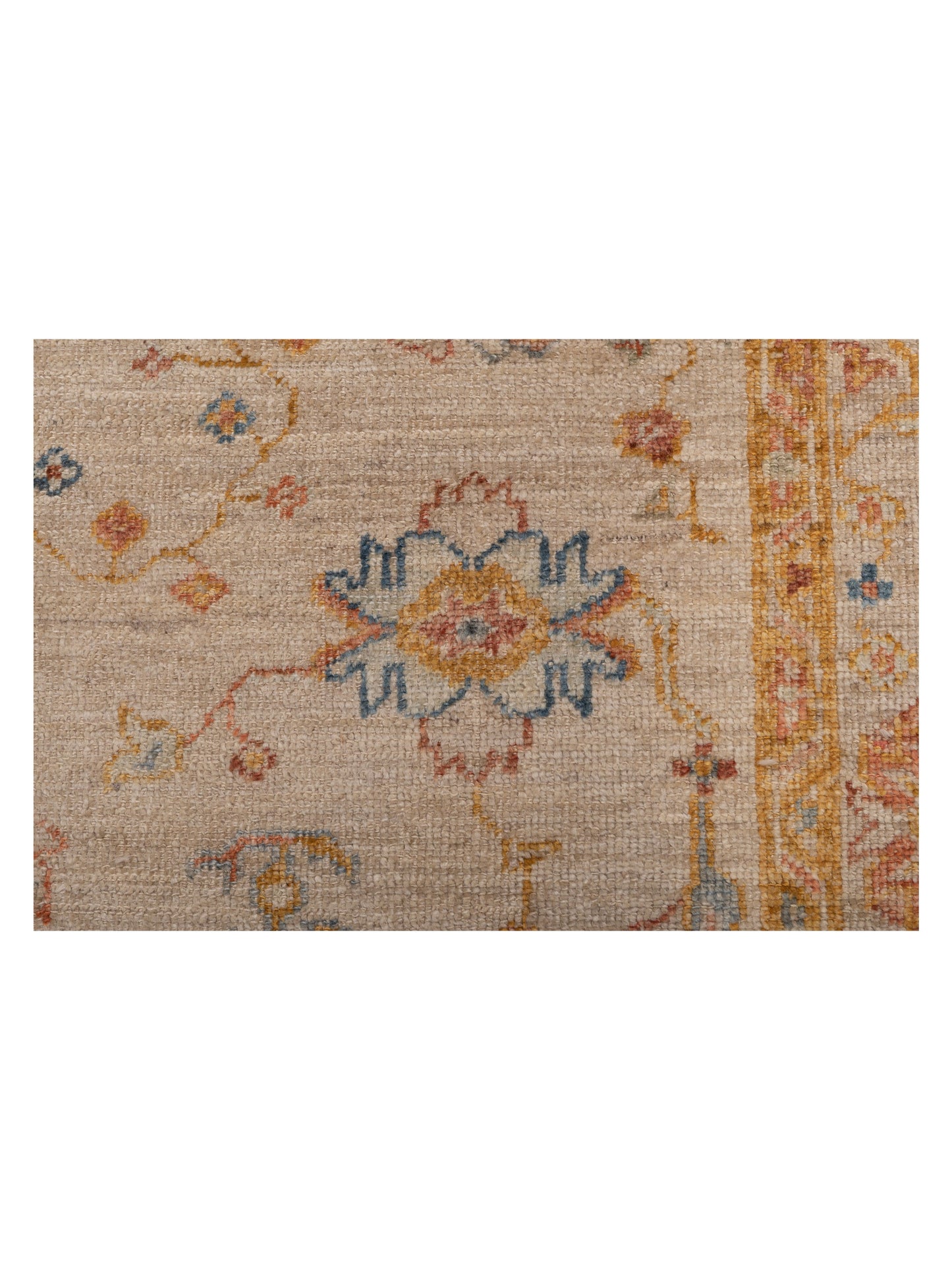Angora Oushak 148417 Ivory Silver 6.3x9 Hand Knotted Rug