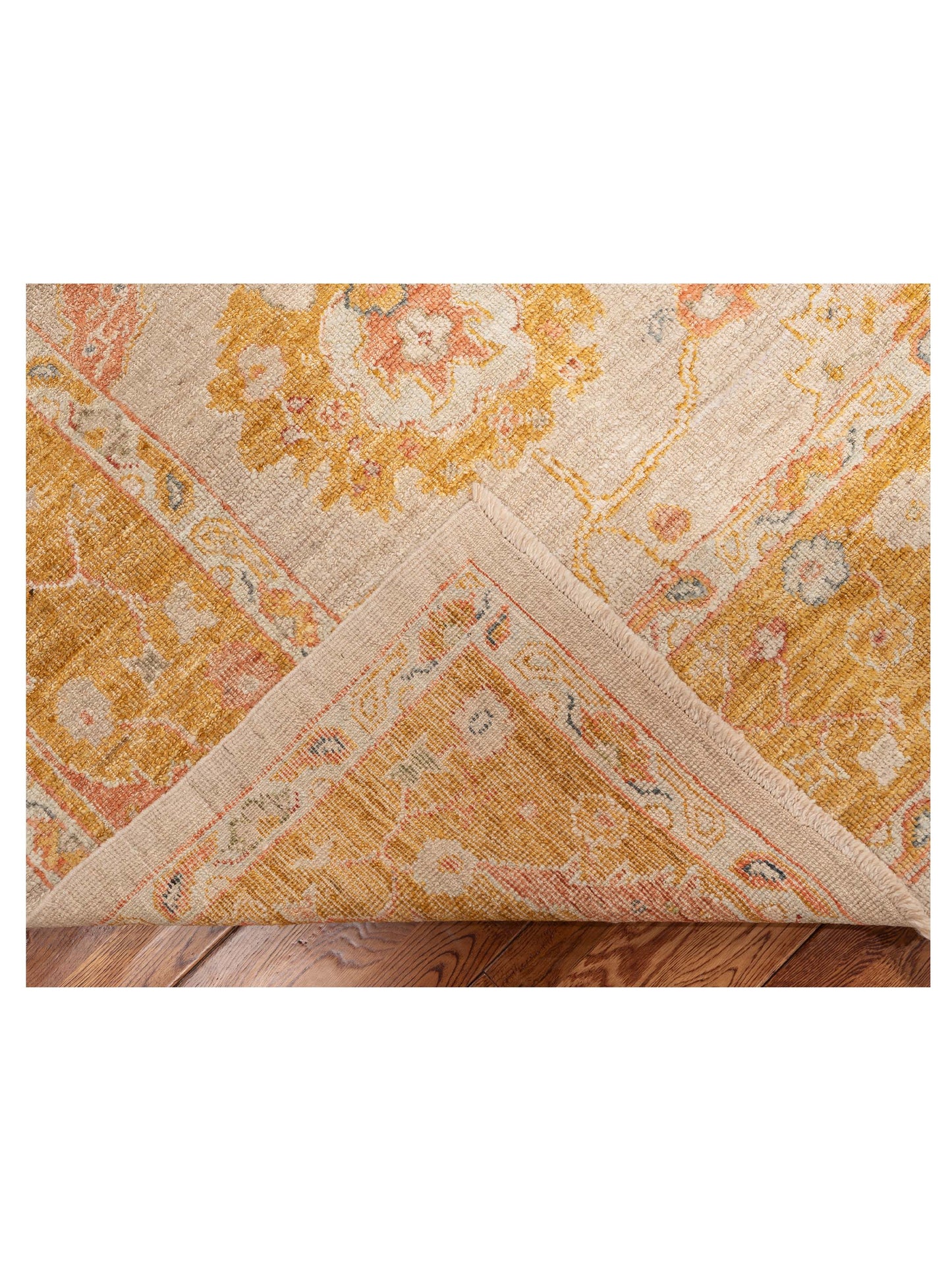 Angora Oushak 148425 Silver Mustard 7.11x9.8 Hand Knotted Rug