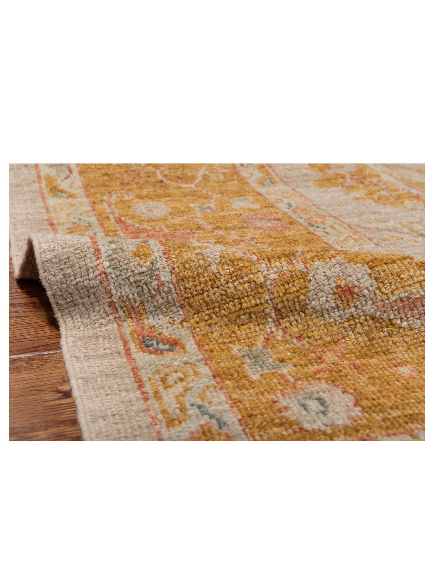 Angora Oushak 148425 Silver Mustard 7.11x9.8 Hand Knotted Rug