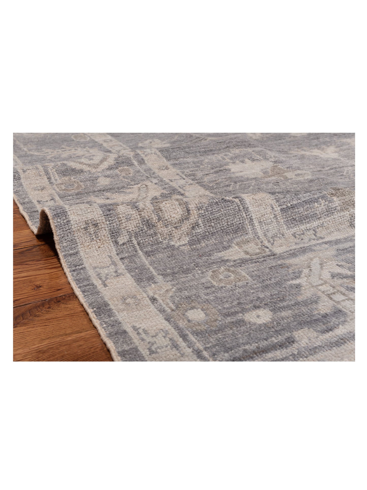 Angora Oushak 148433 Dark Gray Dark Gray 8.5x10.2 Hand Knotted Rug