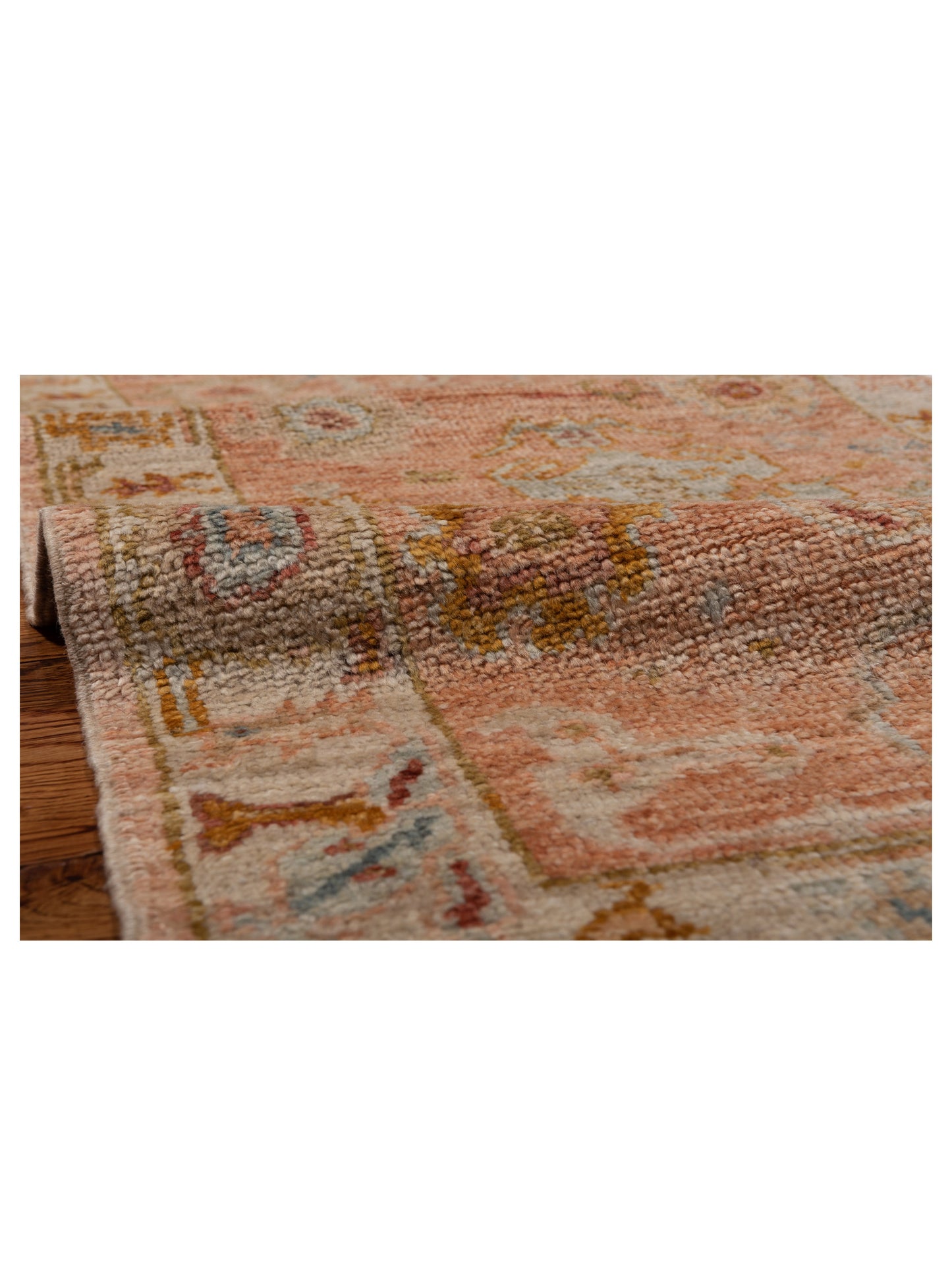 Angora Oushak 148443 Pink Ivory 2.7x13.11 Hand Knotted Rug
