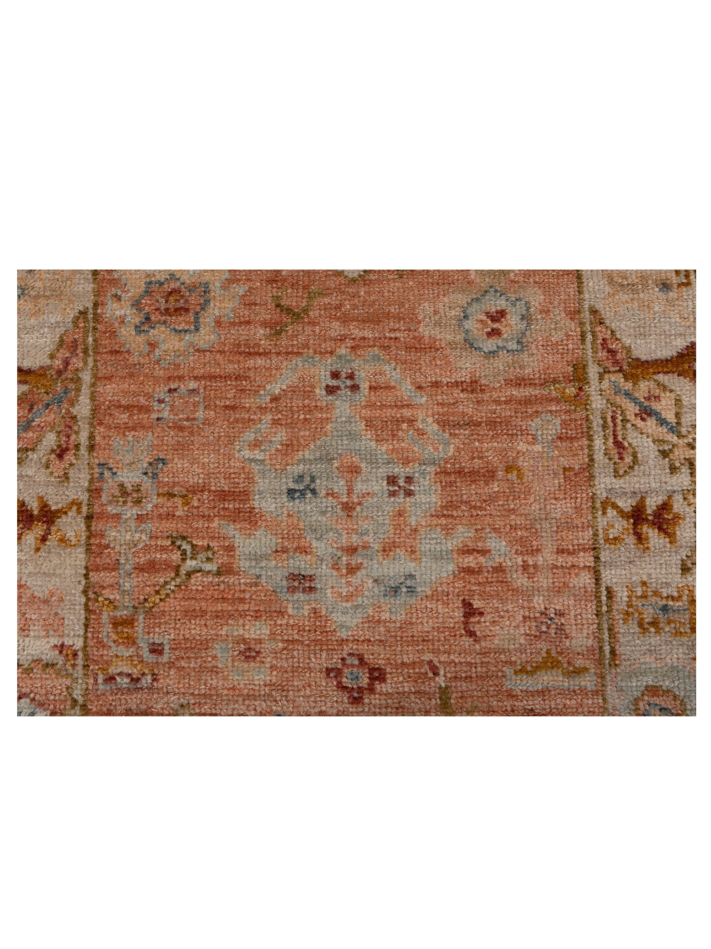 Angora Oushak 148443 Pink Ivory 2.7x13.11 Hand Knotted Rug