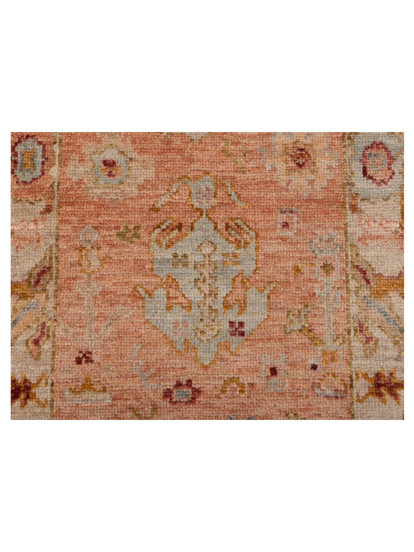 Angora Oushak 148444 Pink Ivory 2.6x9.8 Hand Knotted Rug