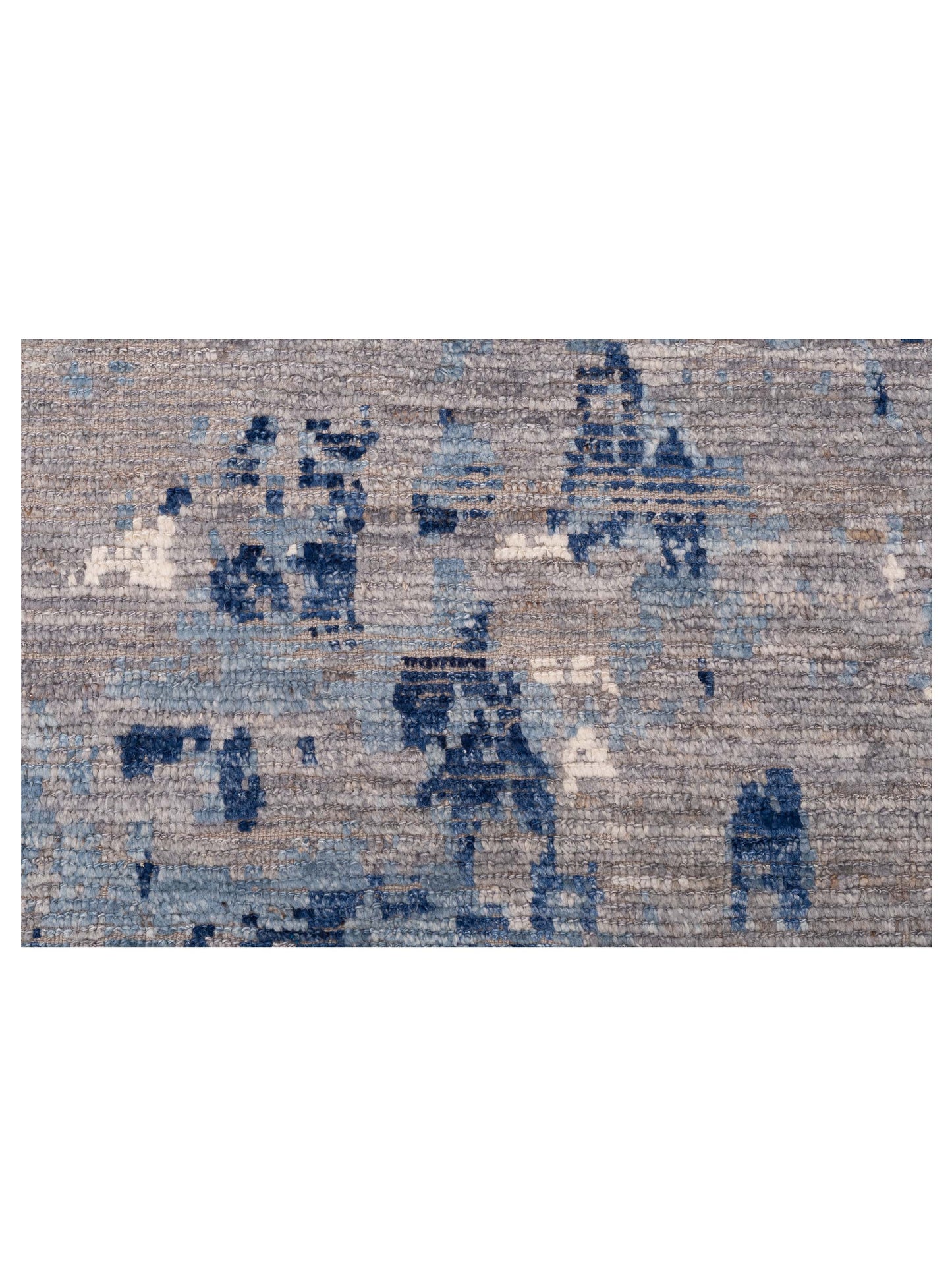 Atlas 148466 Dark Gray Dark Blue 7.11x9.3 Hand Knotted Rug