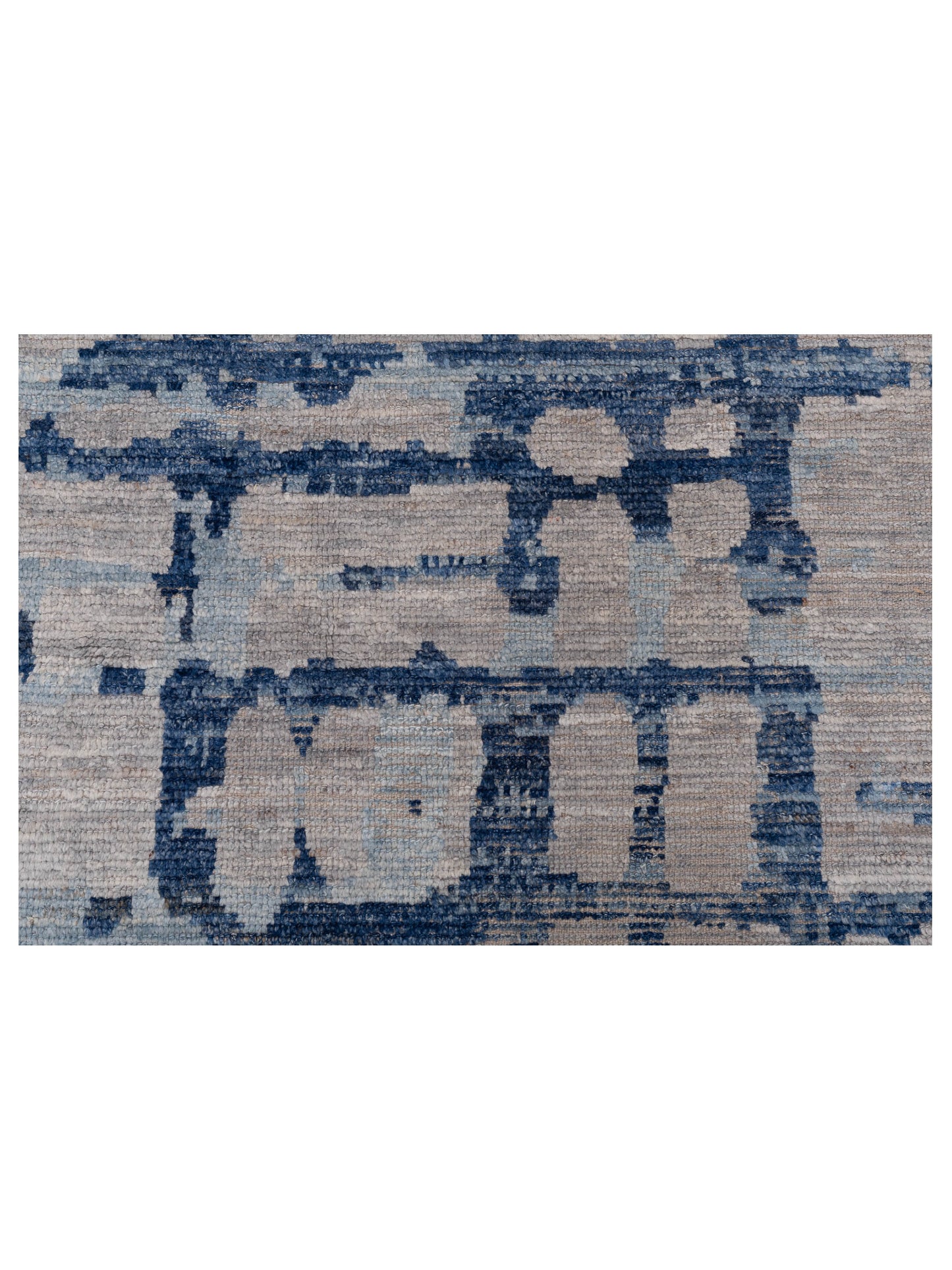 Atlas Gupse Gray Dark Blue 8.2x9.2 Hand Knotted Rug