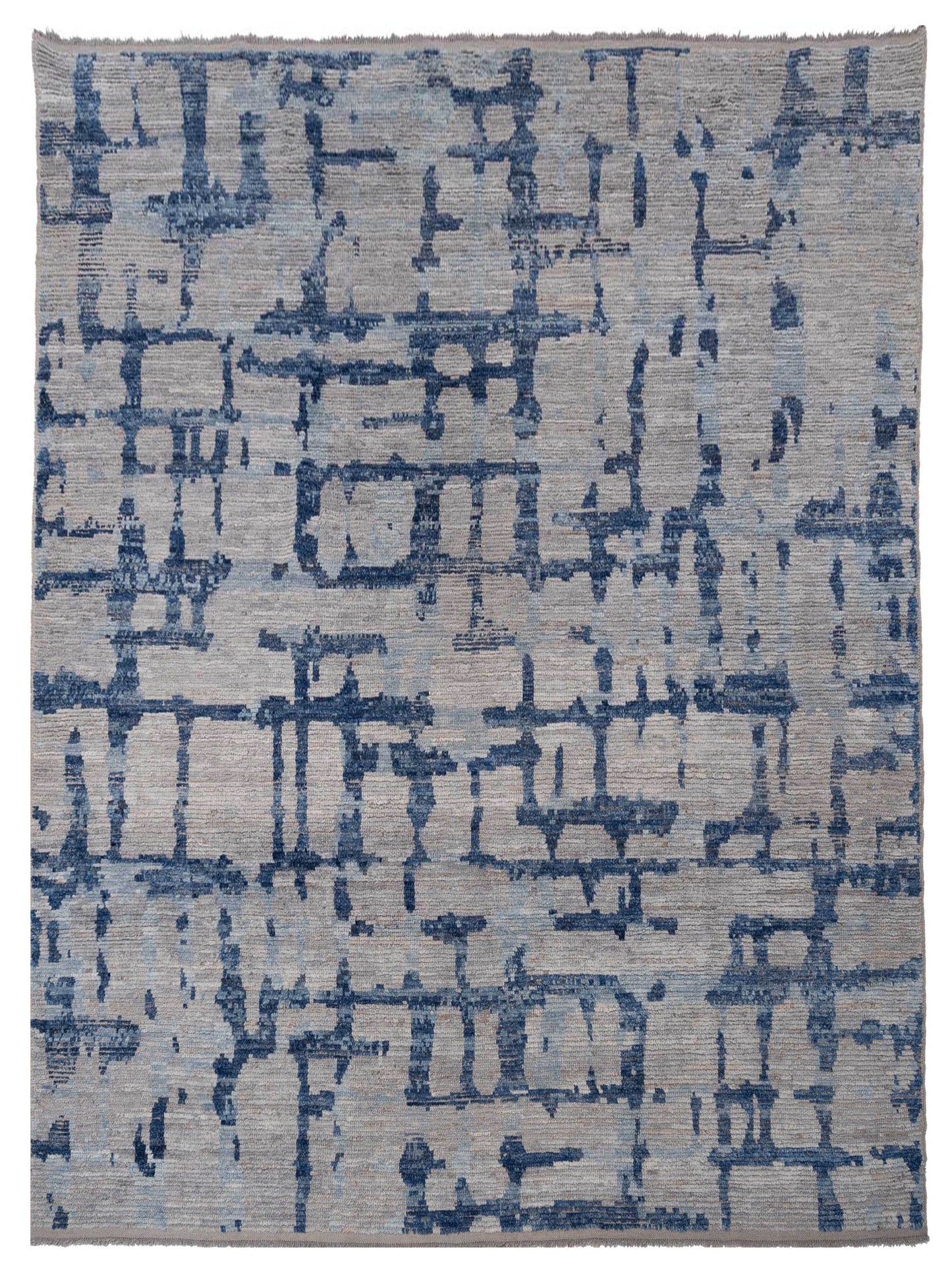 Pasha Atlas Gray Dark Blue Contemporary