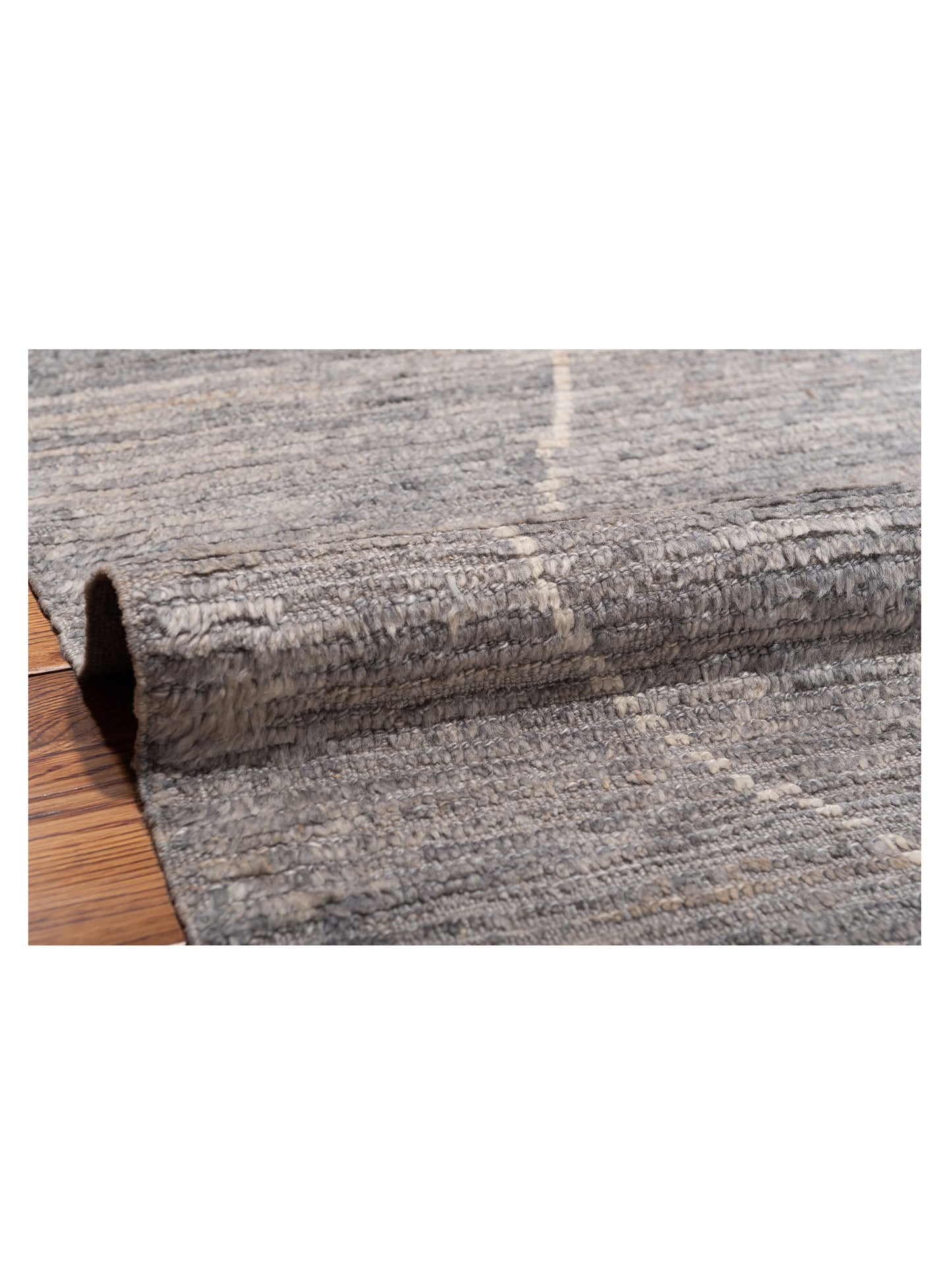 Berber Efes Dark Gray Ivory 11.6x15.4 Hand Knotted Rug
