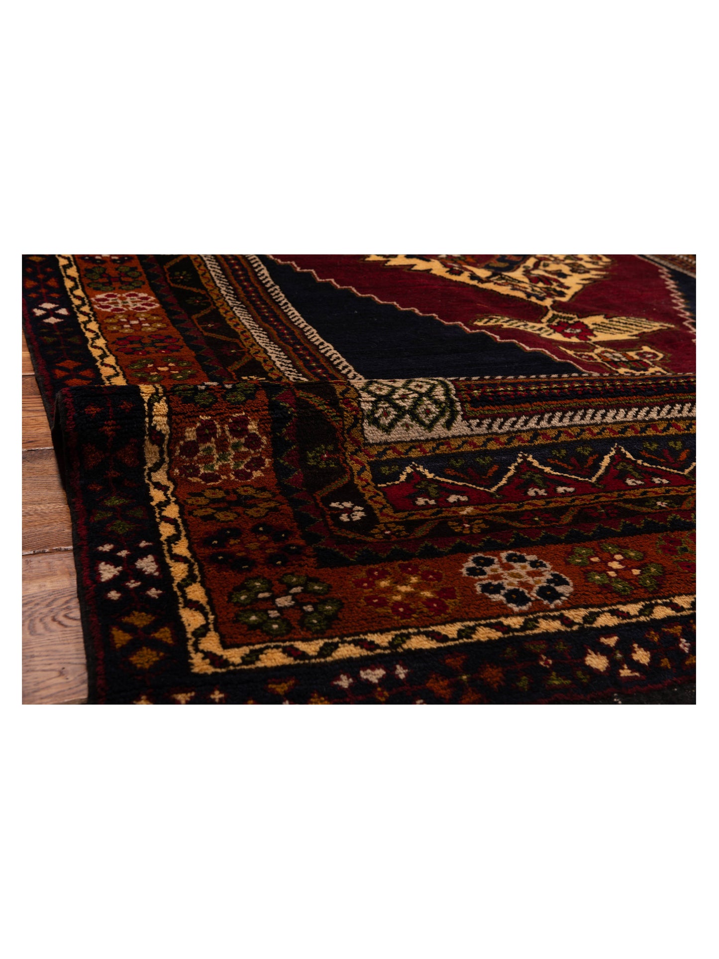Old Anatolian 148482 Burgundy Gold 5.7x10.4 Hand Knotted Rug