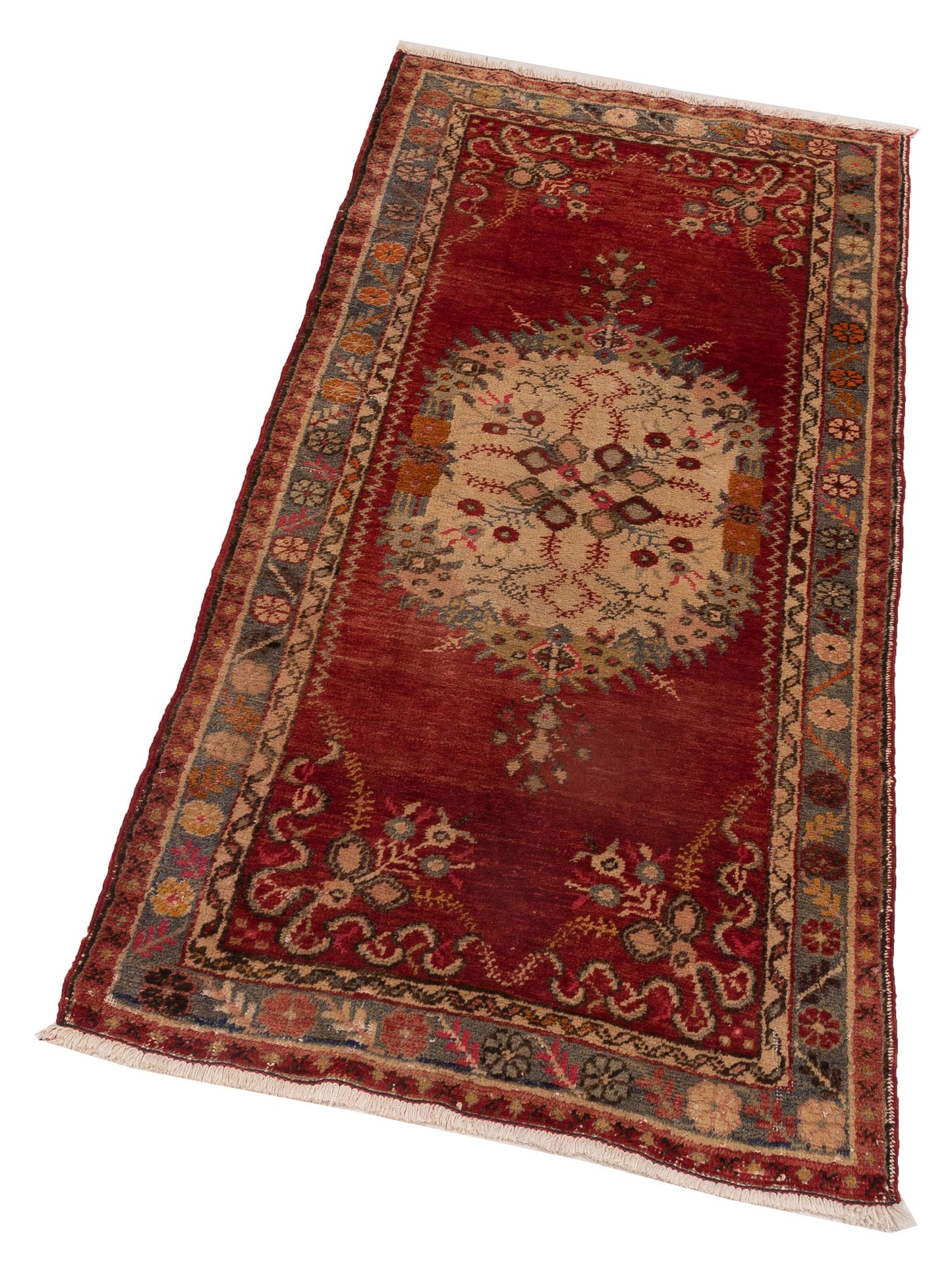 Old Anatolian 148485 Rust Gray 3.4x7.1 Hand Knotted Rug