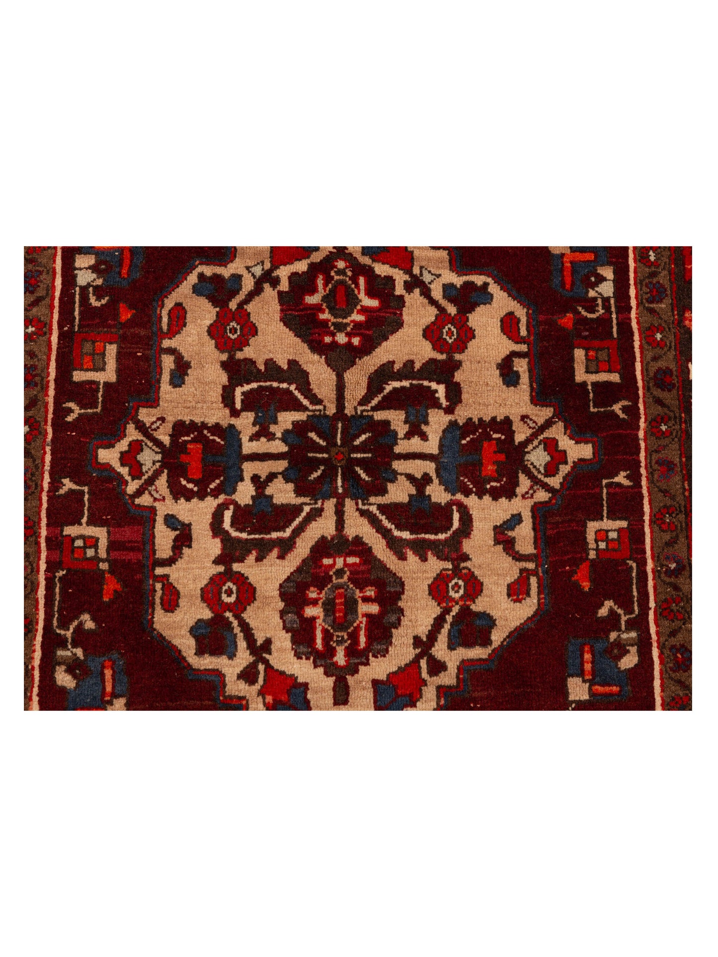 Antique Heirloom 148491 Red Dark Brown 4.2x7.9 Hand Knotted Rug
