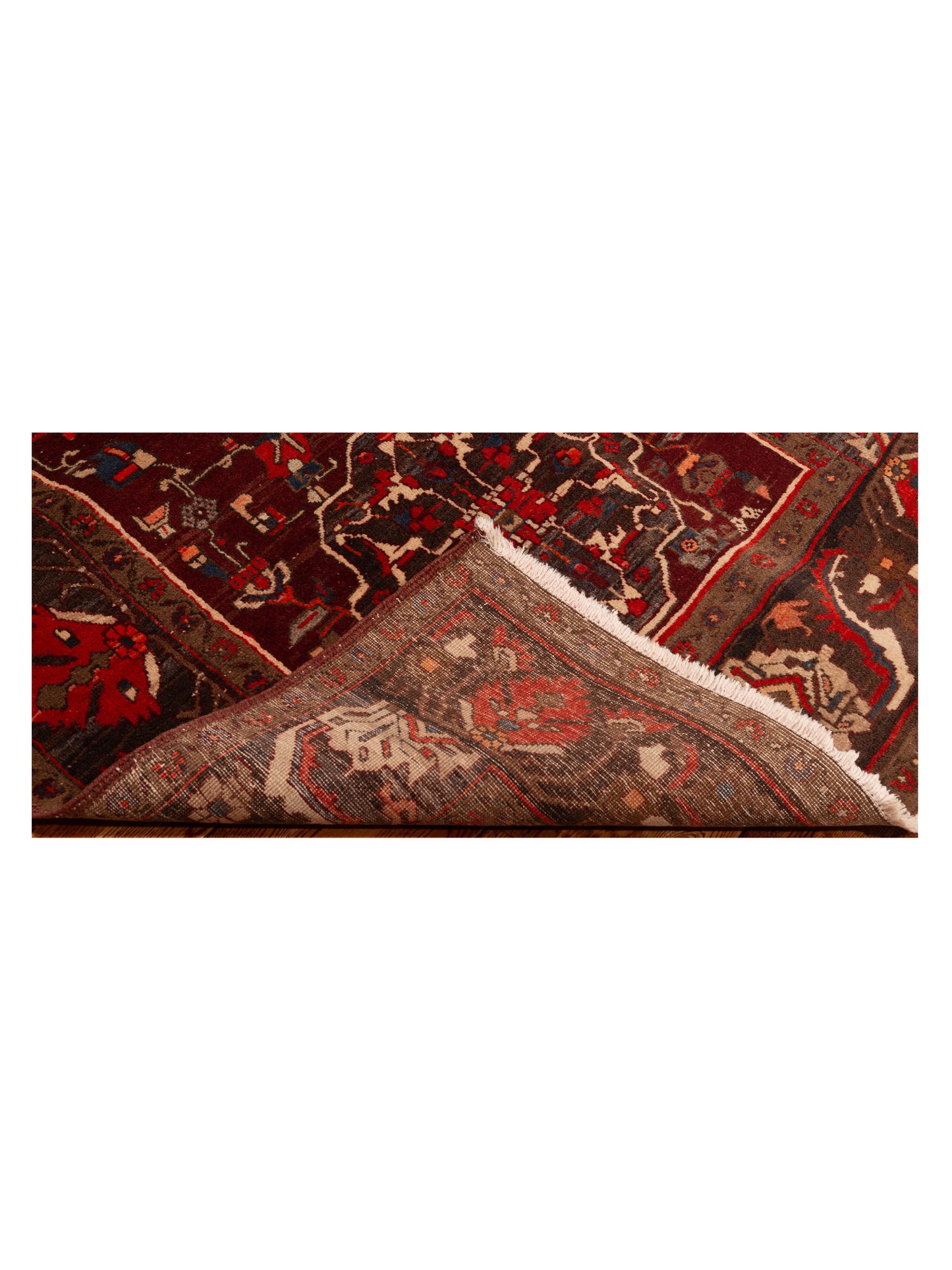 Antique Heirloom 148491 Red Dark Brown 4.2x7.9 Hand Knotted Rug