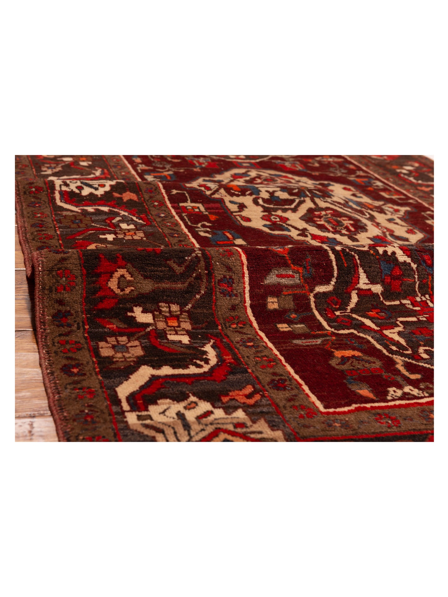 Antique Heirloom 148491 Red Dark Brown 4.2x7.9 Hand Knotted Rug