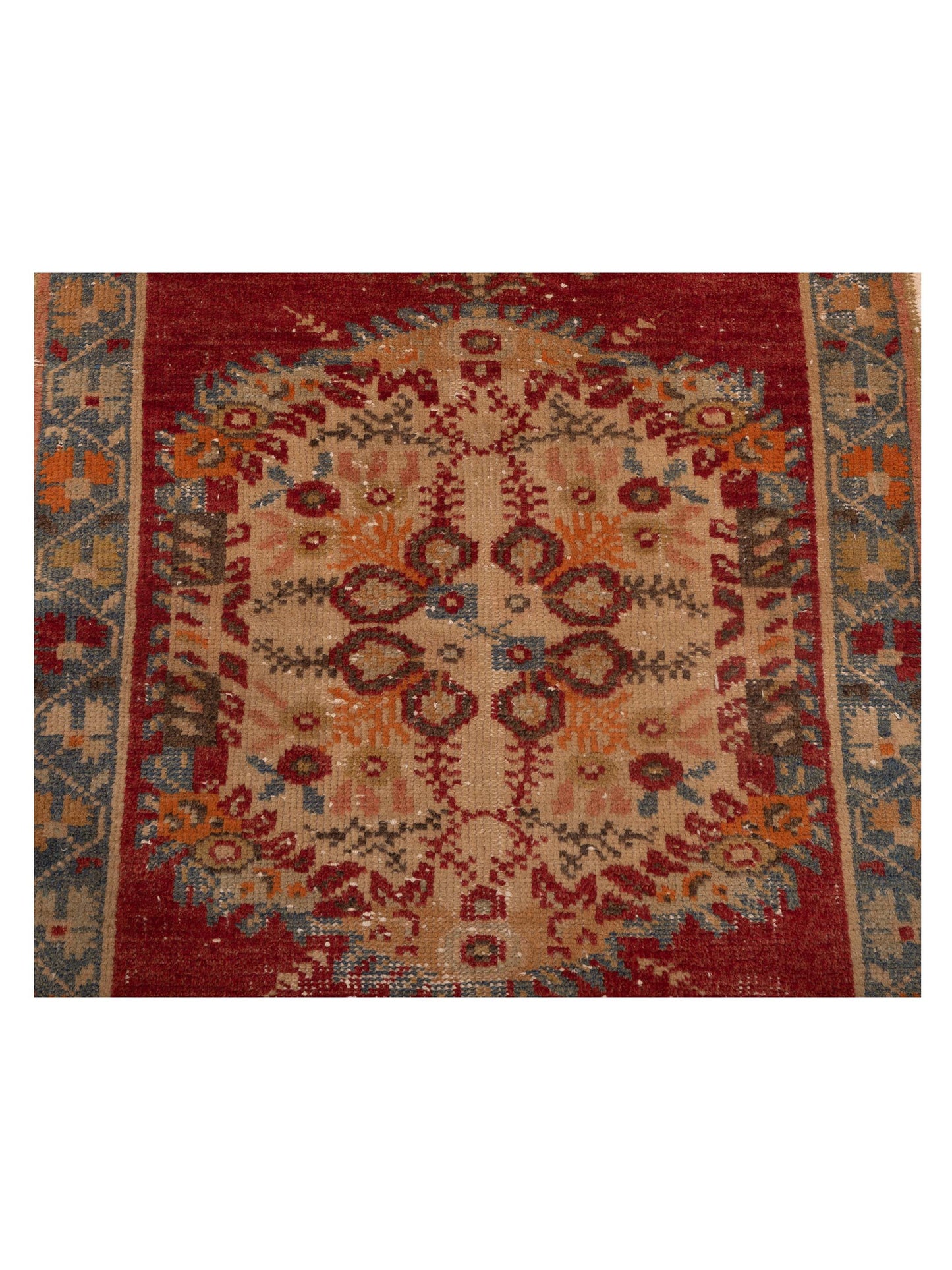 Old Anatolian 148493 Rust Gray 2.11x6.4 Hand Knotted Rug
