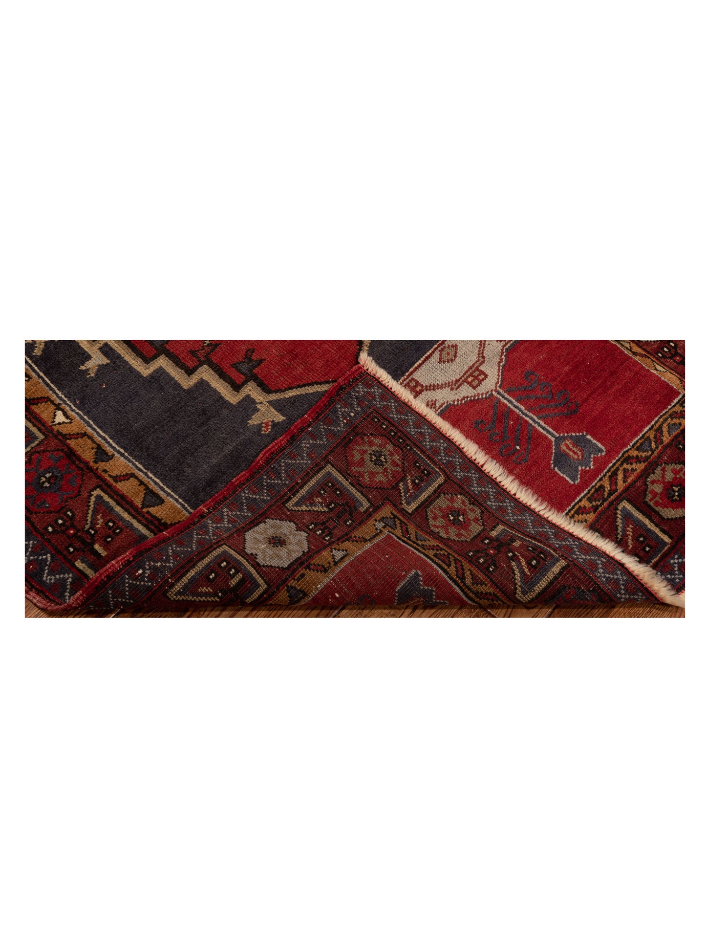 Old Anatolian 148497 Charcoal Red 3.6x6.4 Hand Knotted Rug