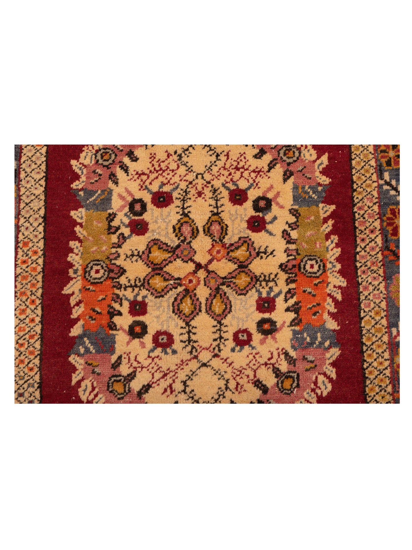 Old Anatolian 148498 Red Gray 3.4x6.9 Hand Knotted Rug
