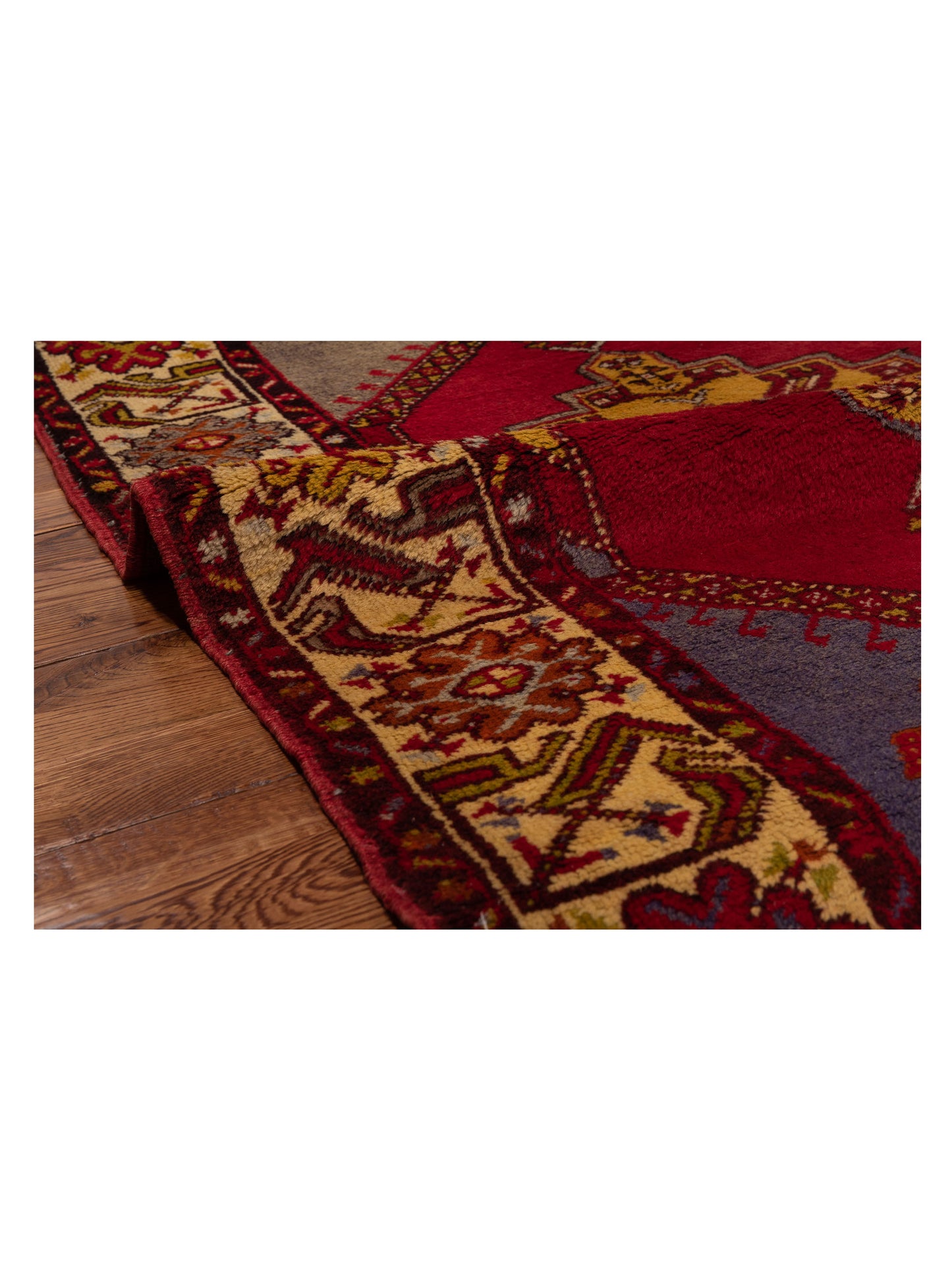 Old Anatolian 148502 Red Ivory 3.4x5.2 Hand Knotted Rug