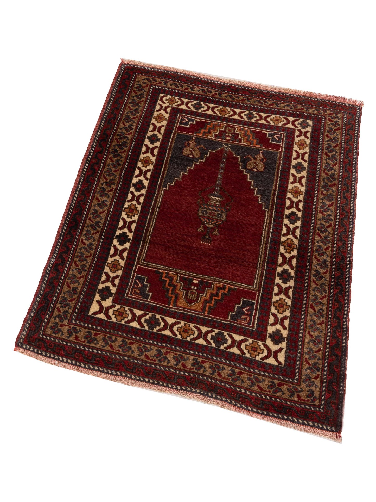 Old Anatolian 148505 Red Brown 3.5x4.8 Hand Knotted Rug