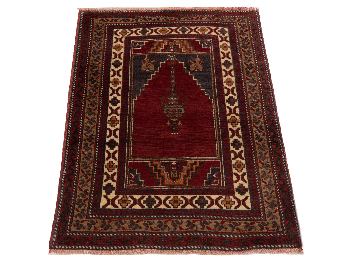 Old Anatolian 148505 Red Brown 3.5x4.8 Hand Knotted Rug