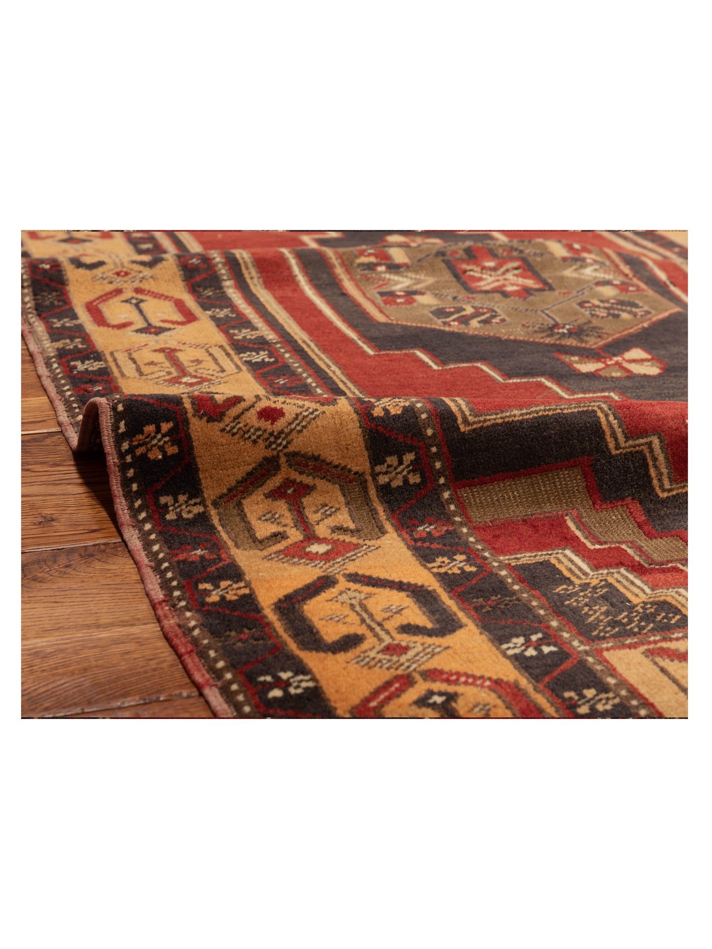 Old Anatolian 148506 Red Gold 3.9x7.1 Hand Knotted Rug