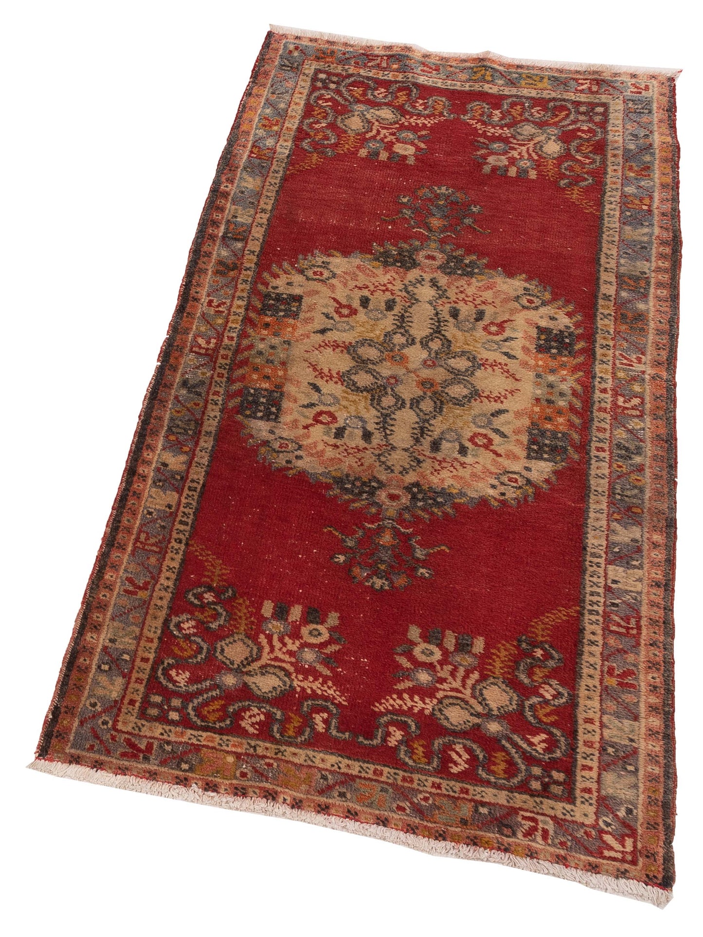 Old Anatolian 148511 Rust Gray 2.10x5.9 Hand Knotted Rug