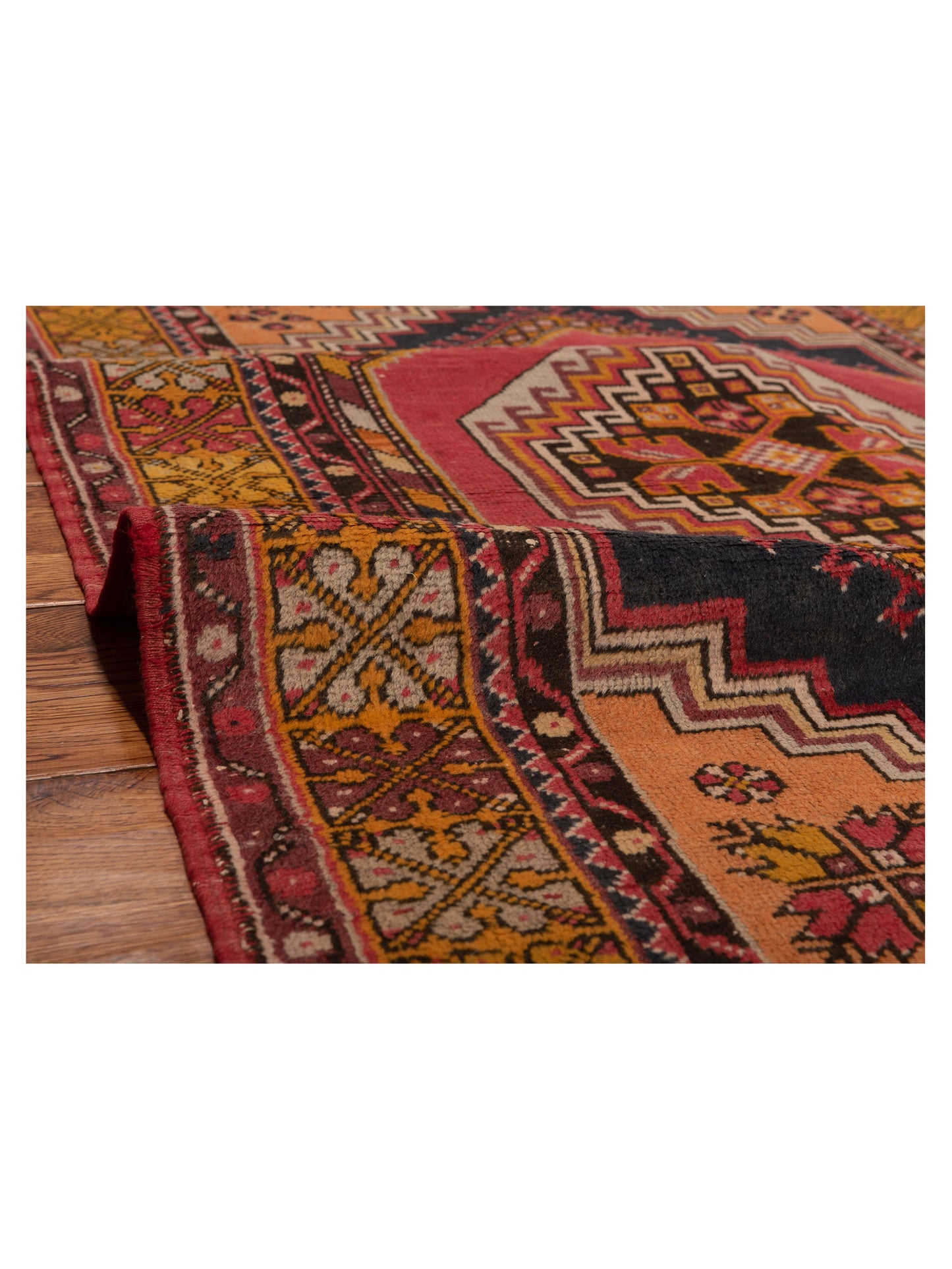 Old Anatolian 148514 Red Gold 3.8x5.9 Hand Knotted Rug