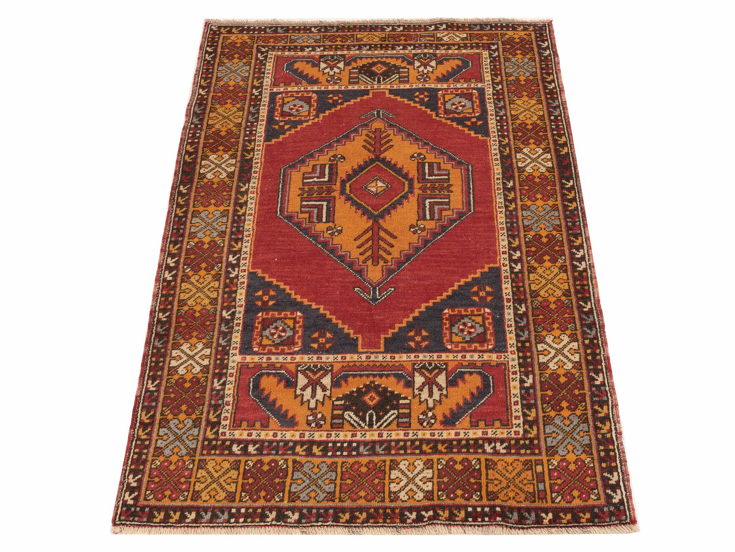 Old Anatolian 148521 Rust Gold 3.8x5.6 Hand Knotted Rug