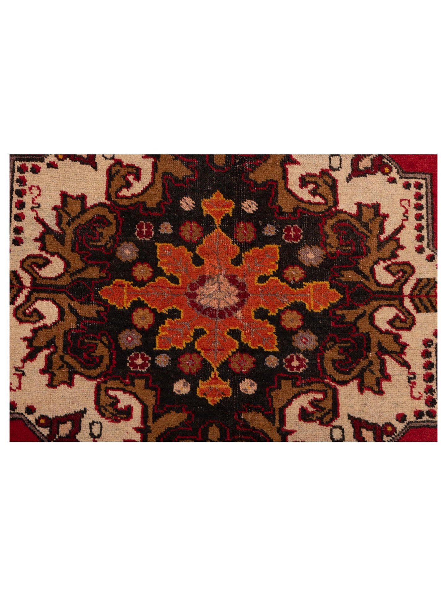 Old Anatolian 148526 Red Ivory 4.3x7.4 Hand Knotted Rug