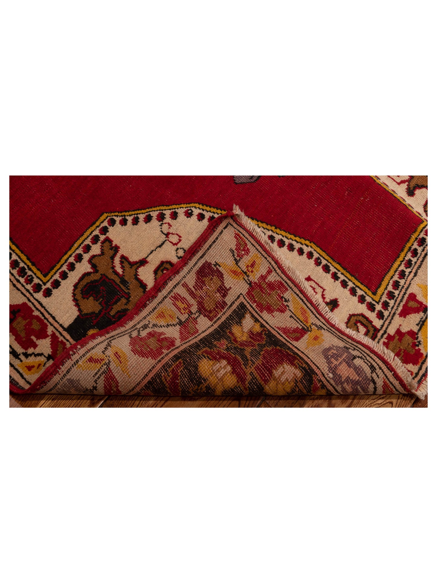 Old Anatolian 148526 Red Ivory 4.3x7.4 Hand Knotted Rug