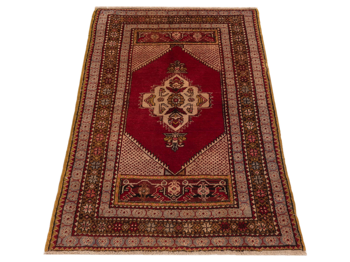 Old Anatolian 148529 Red Brown 3.5x5.7 Hand Knotted Rug
