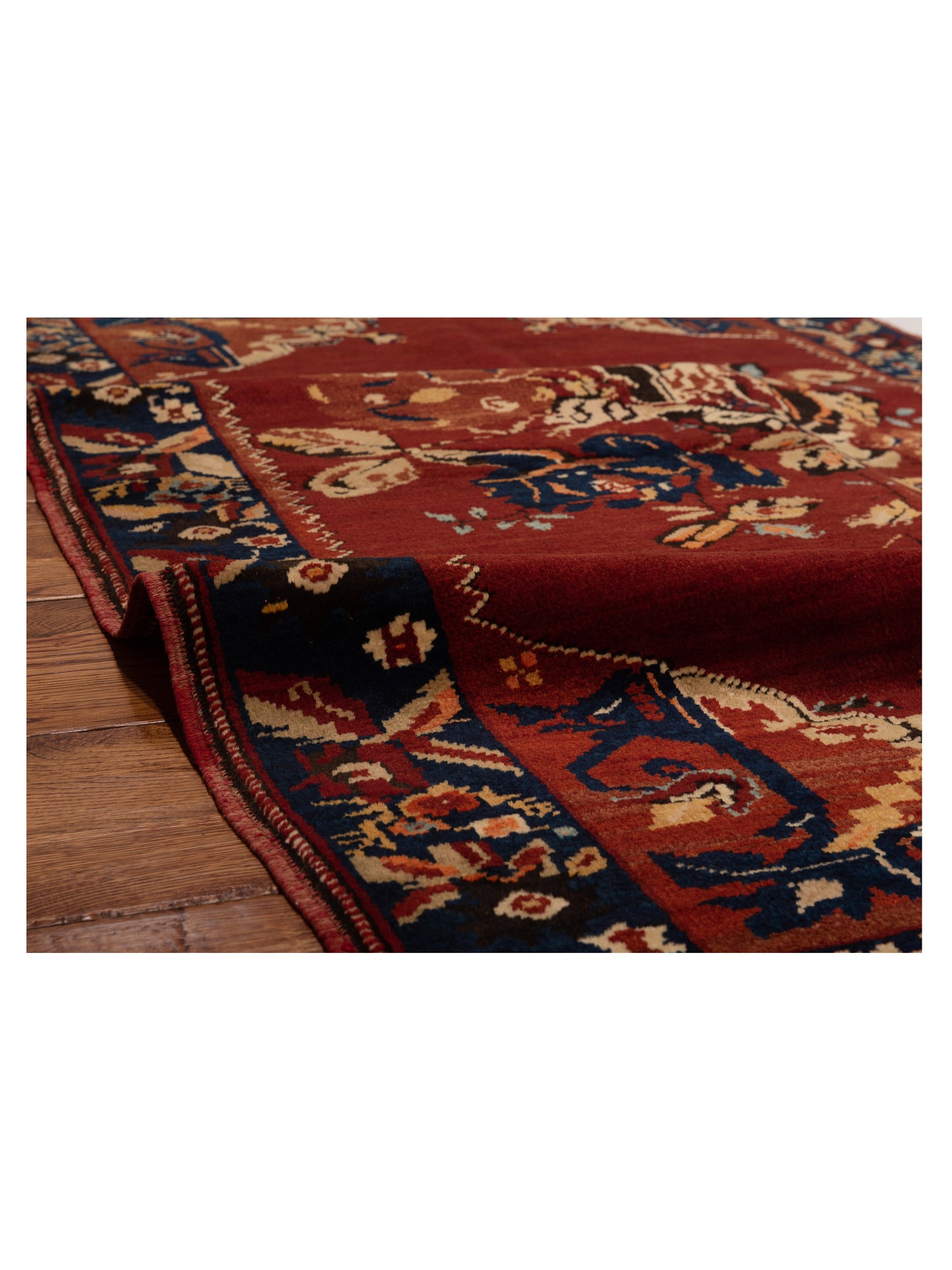 Old Anatolian 148530 Red Navy 3.7x5.9 Hand Knotted Rug