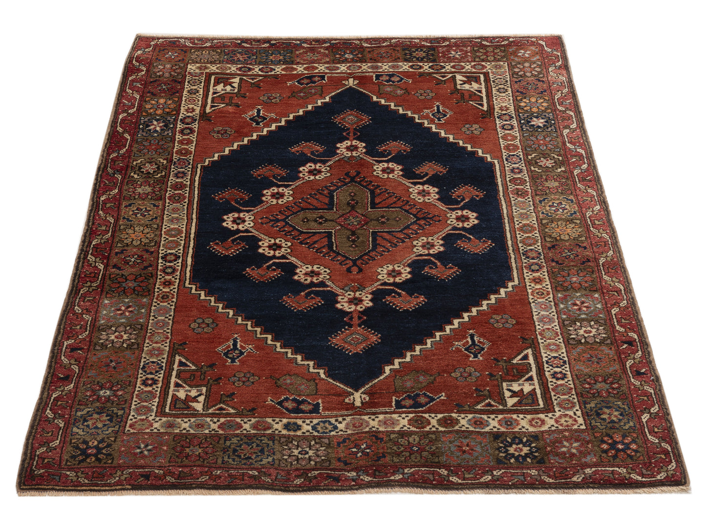 Old Anatolian 148532 Navy Rust 5.2x7.4 Hand Knotted Rug