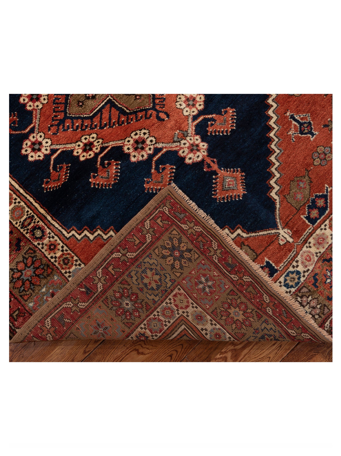 Old Anatolian 148532 Navy Rust 5.2x7.4 Hand Knotted Rug