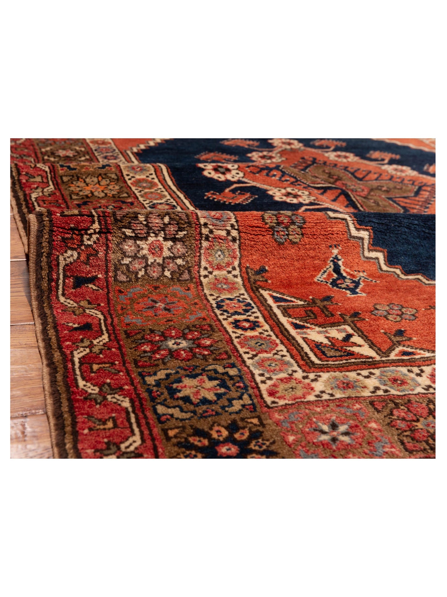 Old Anatolian 148532 Navy Rust 5.2x7.4 Hand Knotted Rug