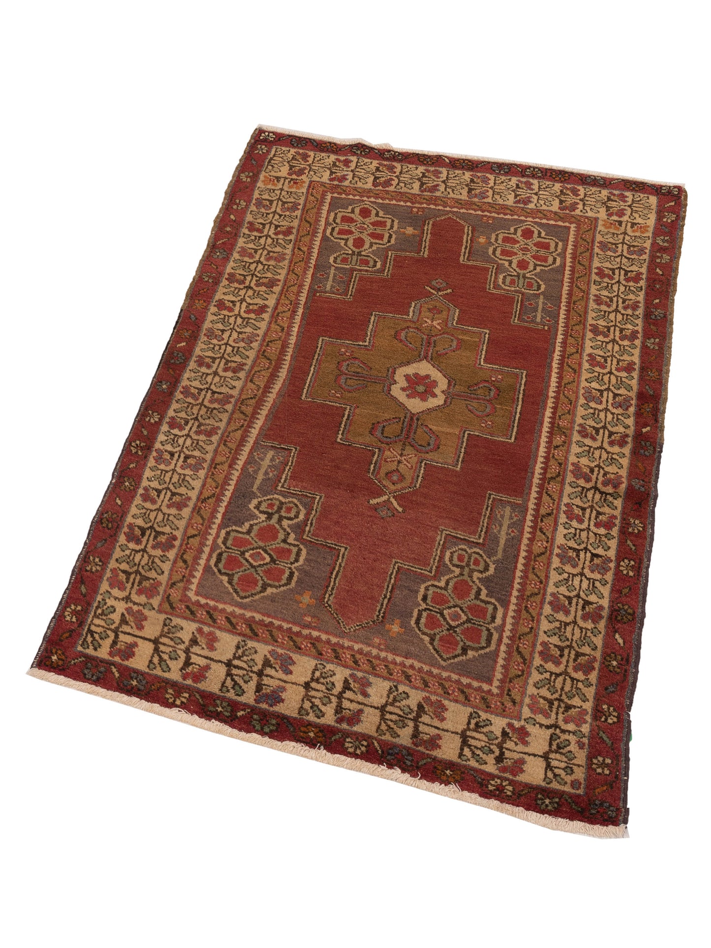 Old Anatolian 148533 Rust Ivory 3.5x5.5 Hand Knotted Rug