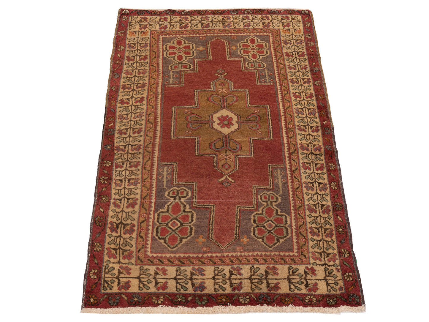 Old Anatolian 148533 Rust Ivory 3.5x5.5 Hand Knotted Rug