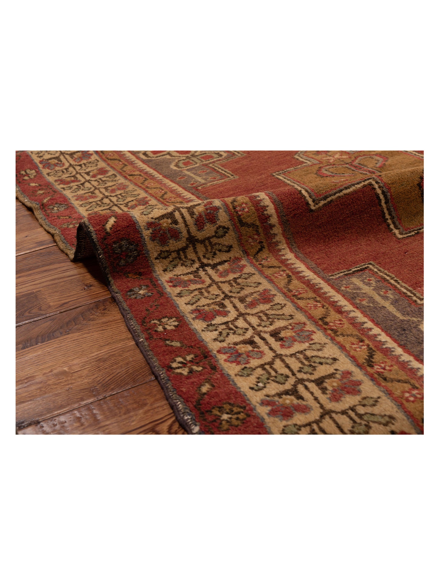 Old Anatolian 148533 Rust Ivory 3.5x5.5 Hand Knotted Rug