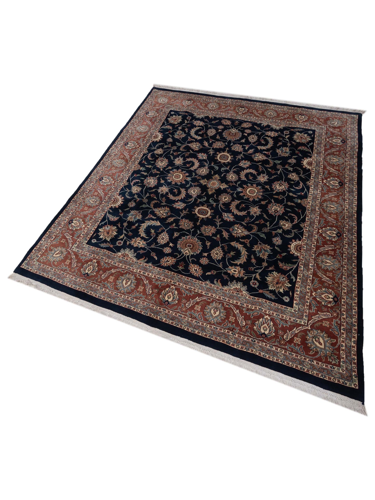 Jahan 148540 Navy Copper 8.1x9.9 Hand Knotted Rug