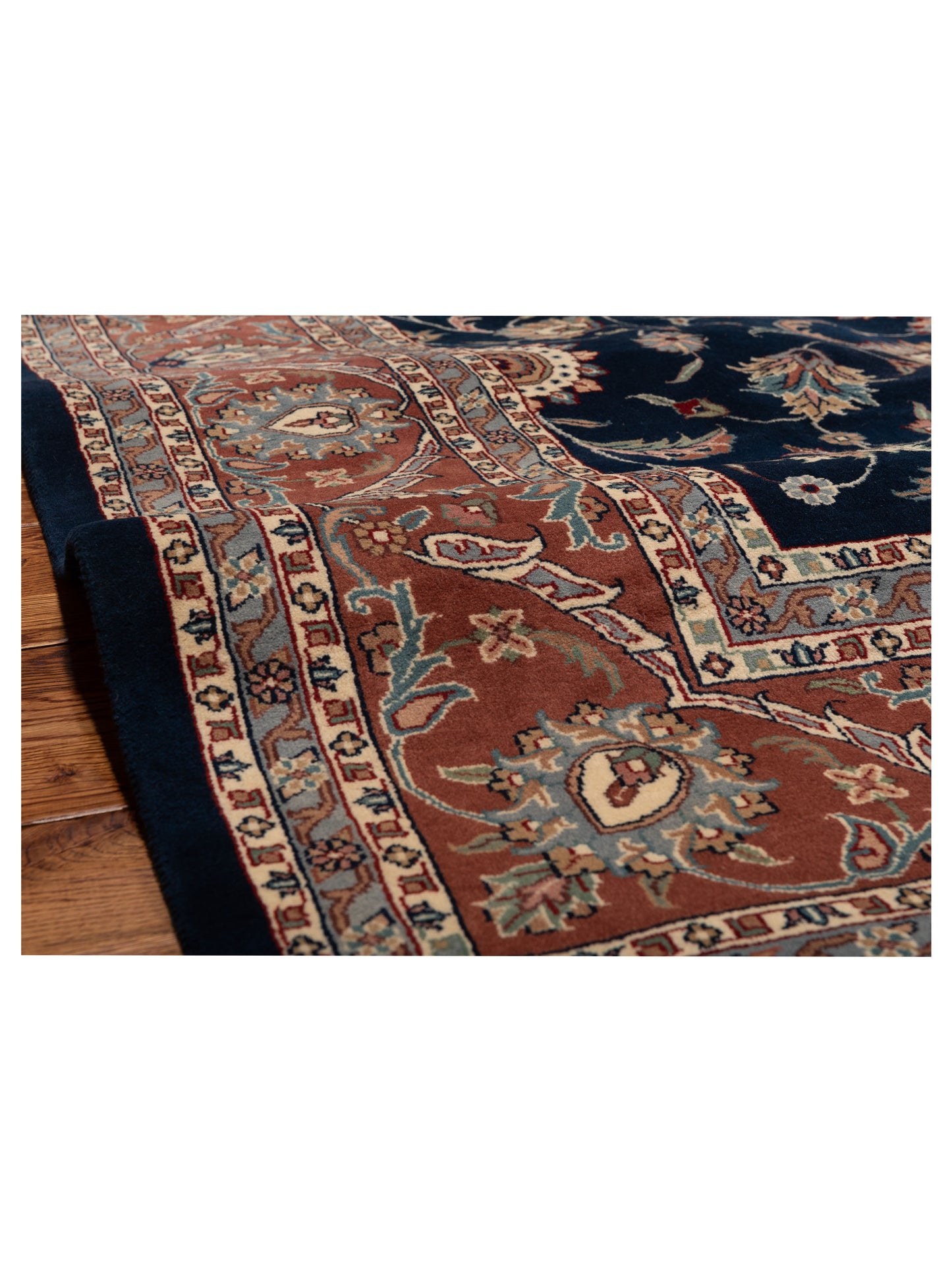 Jahan 148540 Navy Copper 8.1x9.9 Hand Knotted Rug
