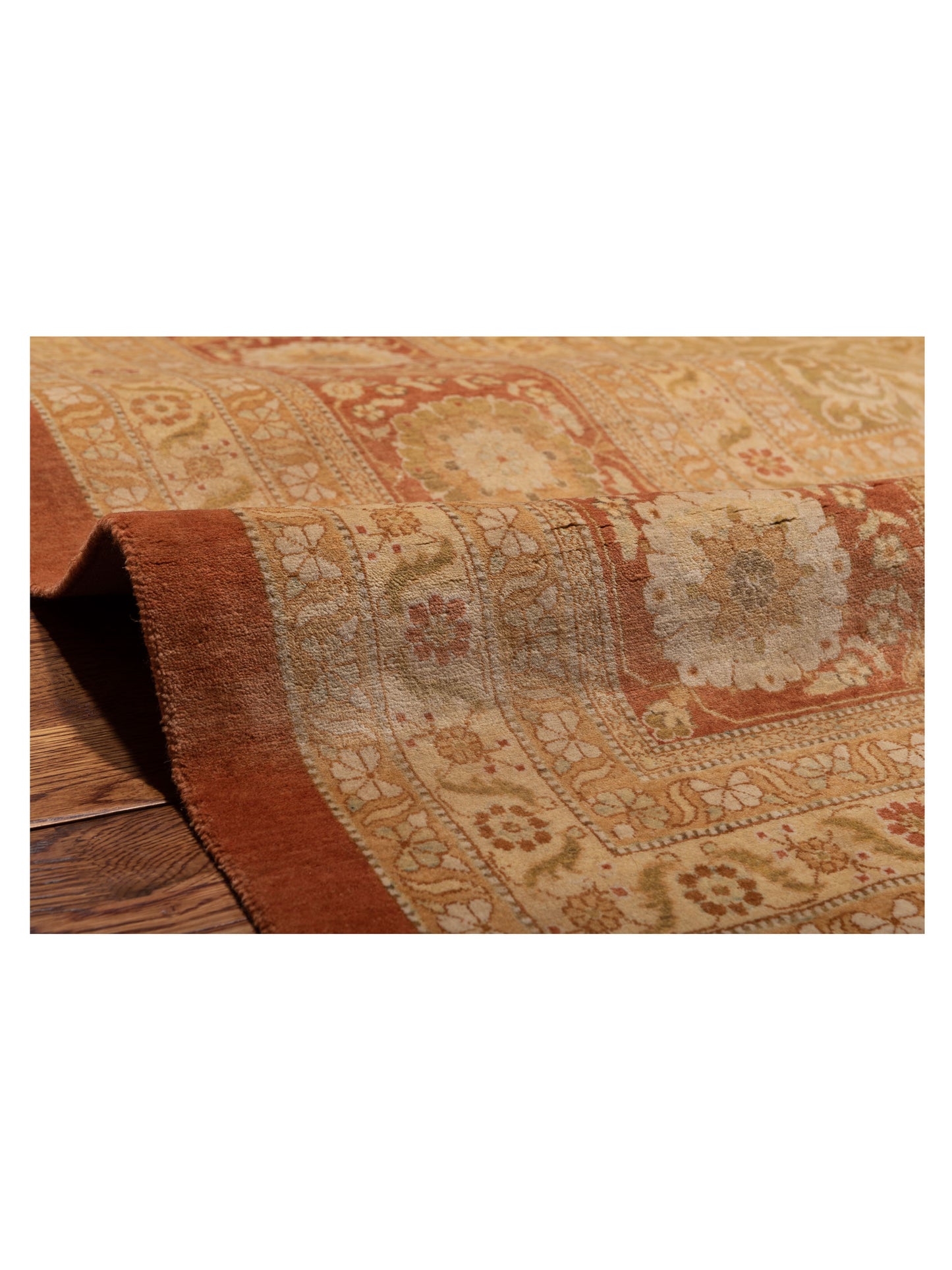 Haji Jalili 148542 Rust Gold 12.2x15.3 Hand Knotted Rug