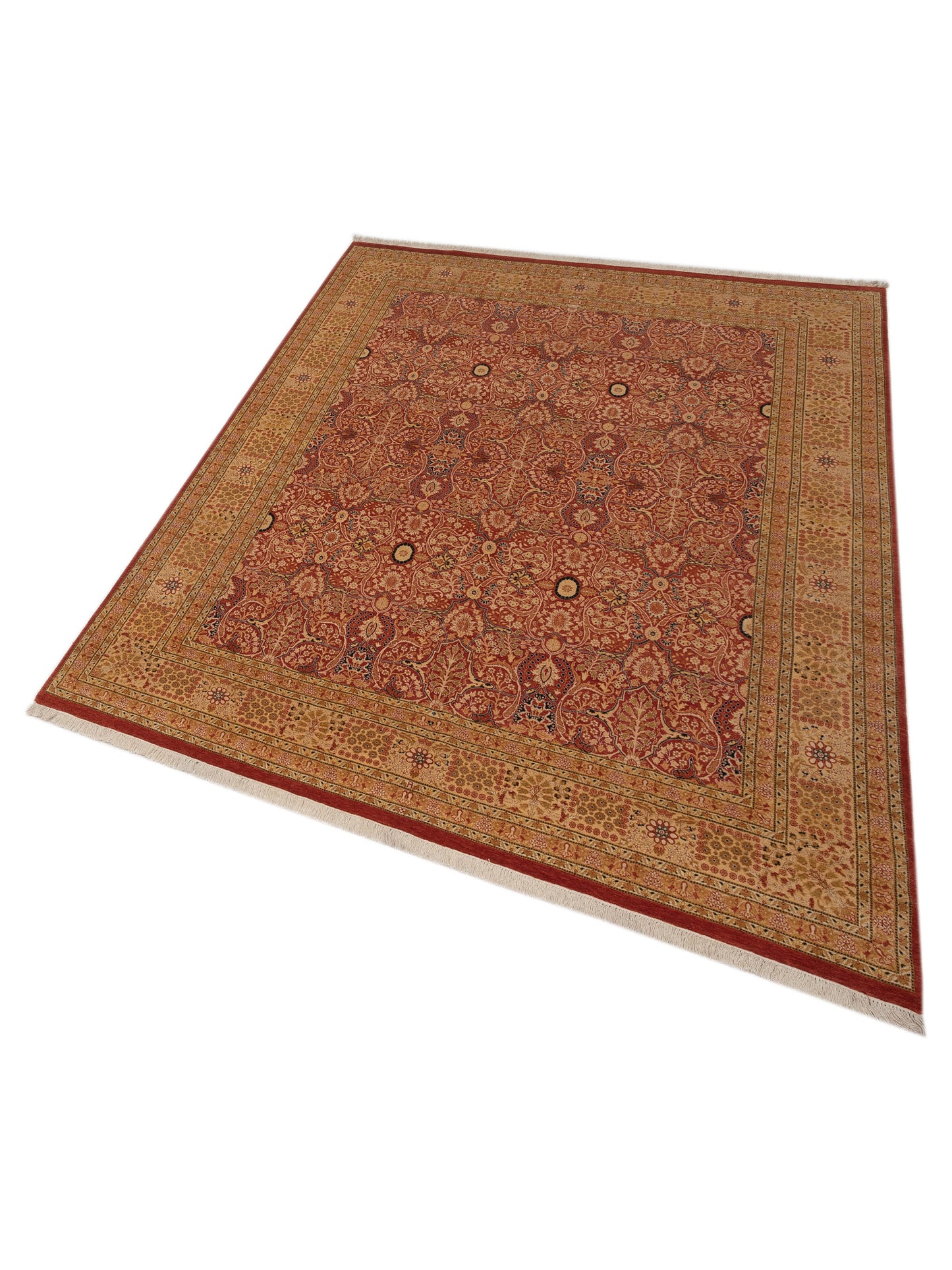 Haji Jalili 148544 Rust Gold 8.1x10.1 Hand Knotted Rug