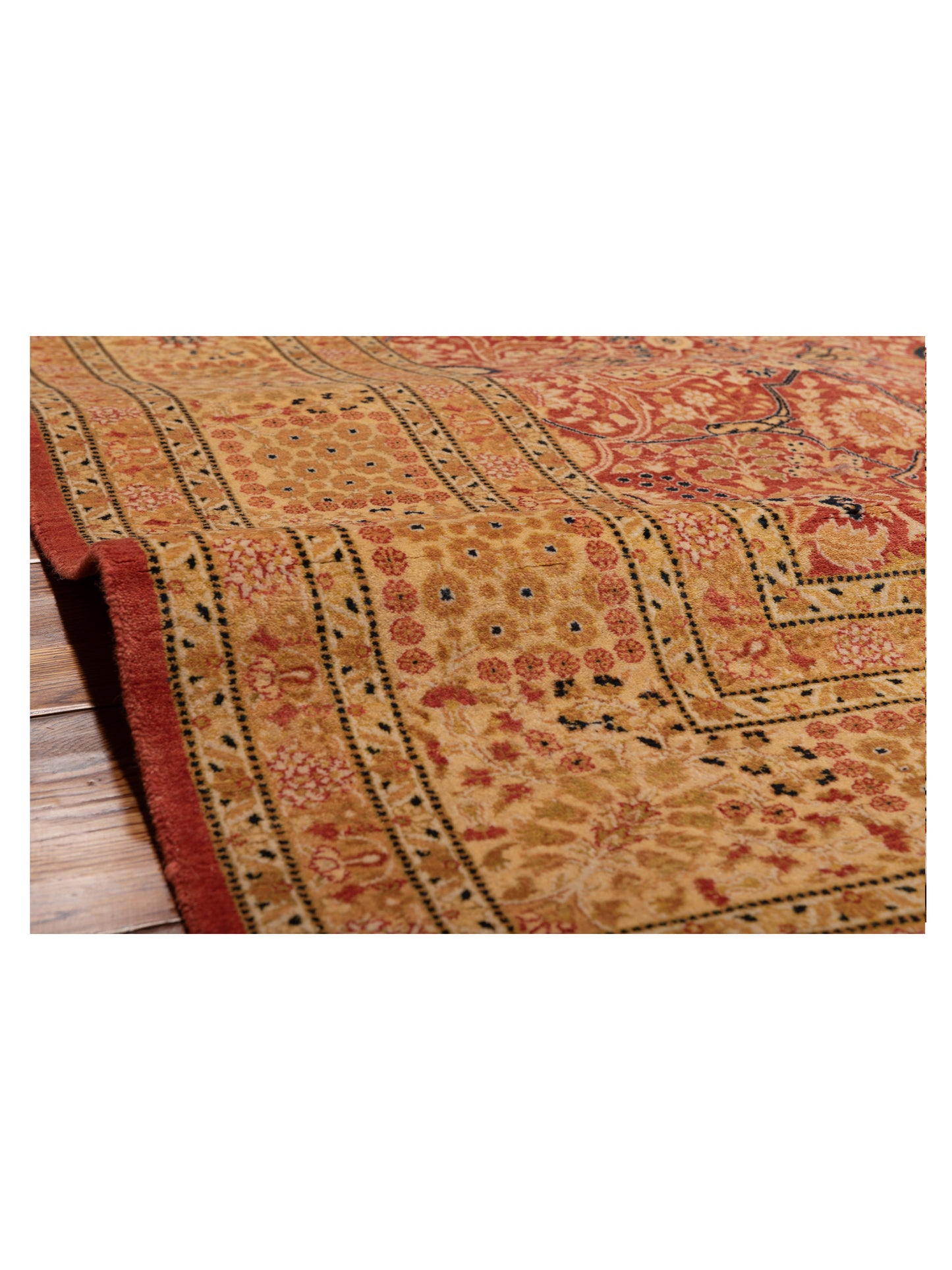 Haji Jalili 148544 Rust Gold 8.1x10.1 Hand Knotted Rug