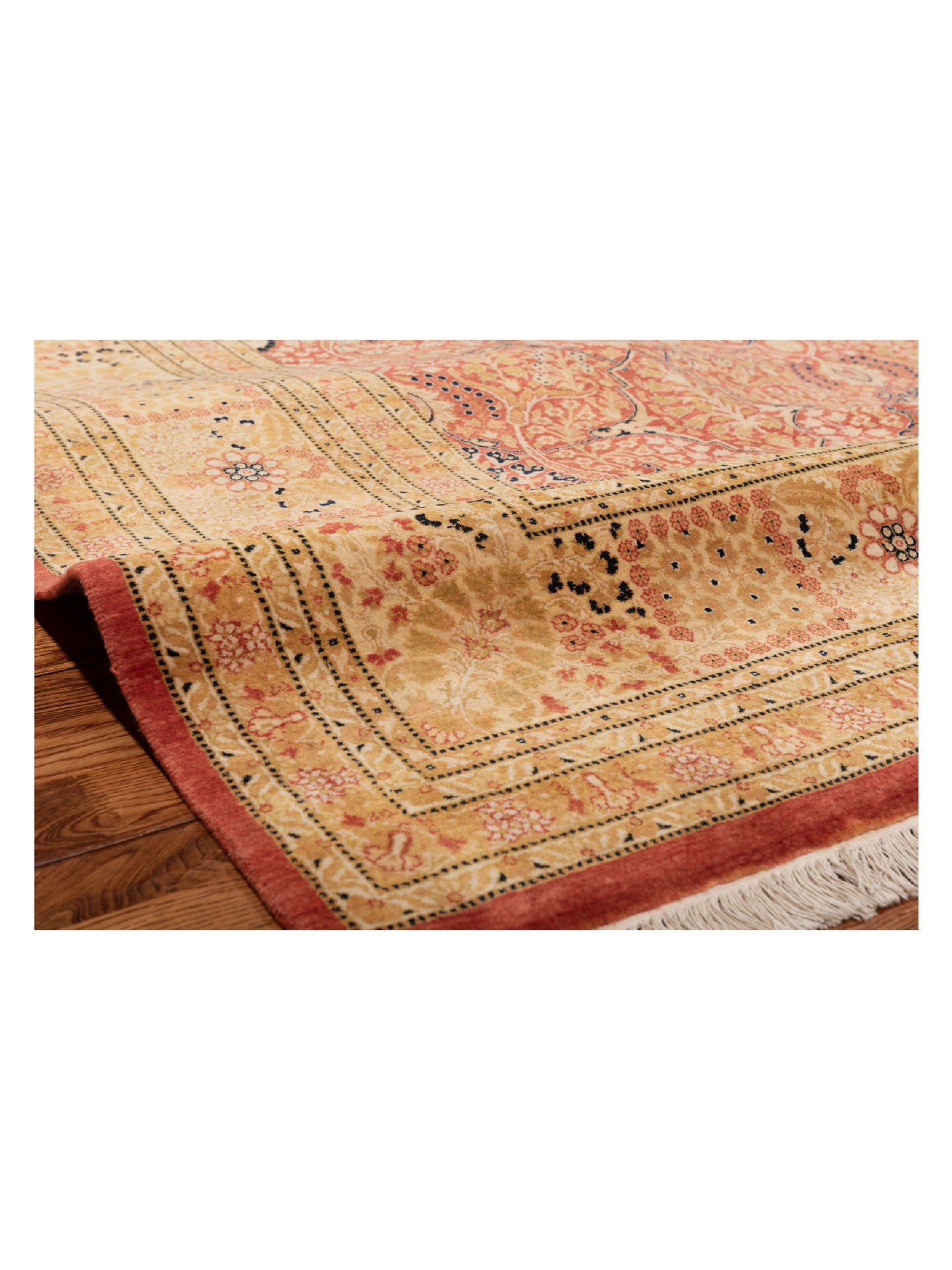 Haji Jalili 148547 Rust Gold 9.2x11.8 Hand Knotted Rug