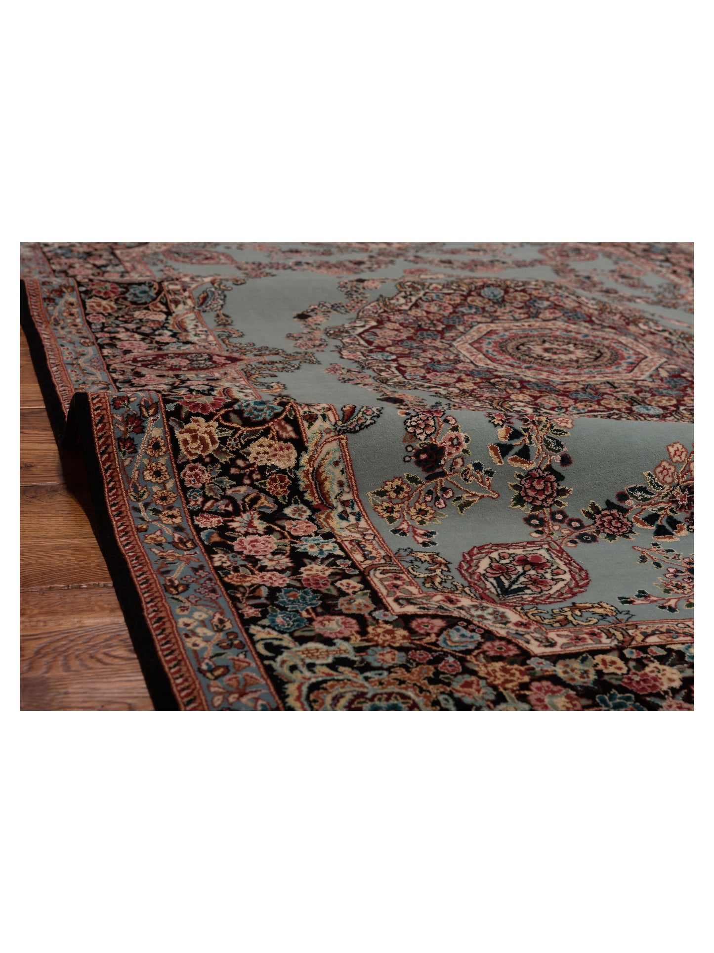 Mastersilk 148549 Blue Black 4.1x6 Hand Knotted Rug