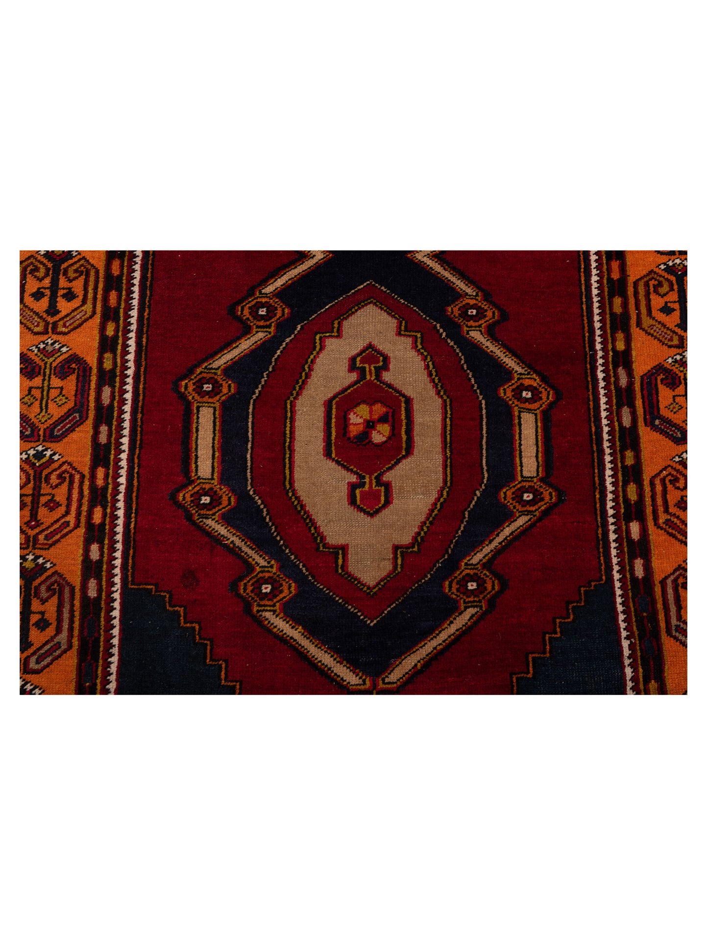 Old Anatolian 148602 Red Orange 3.10x7.8 Hand Knotted Rug