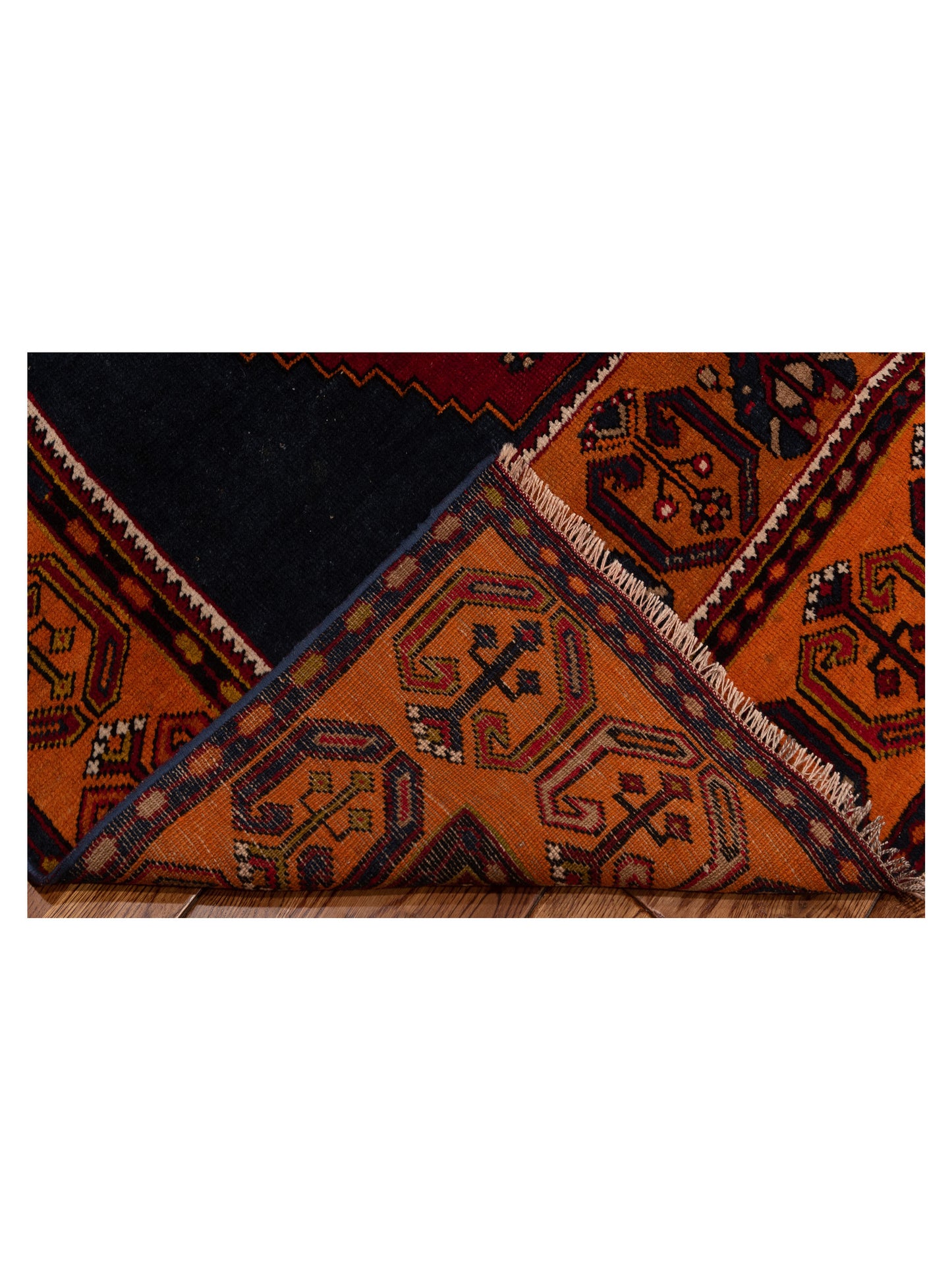 Old Anatolian 148602 Red Orange 3.10x7.8 Hand Knotted Rug