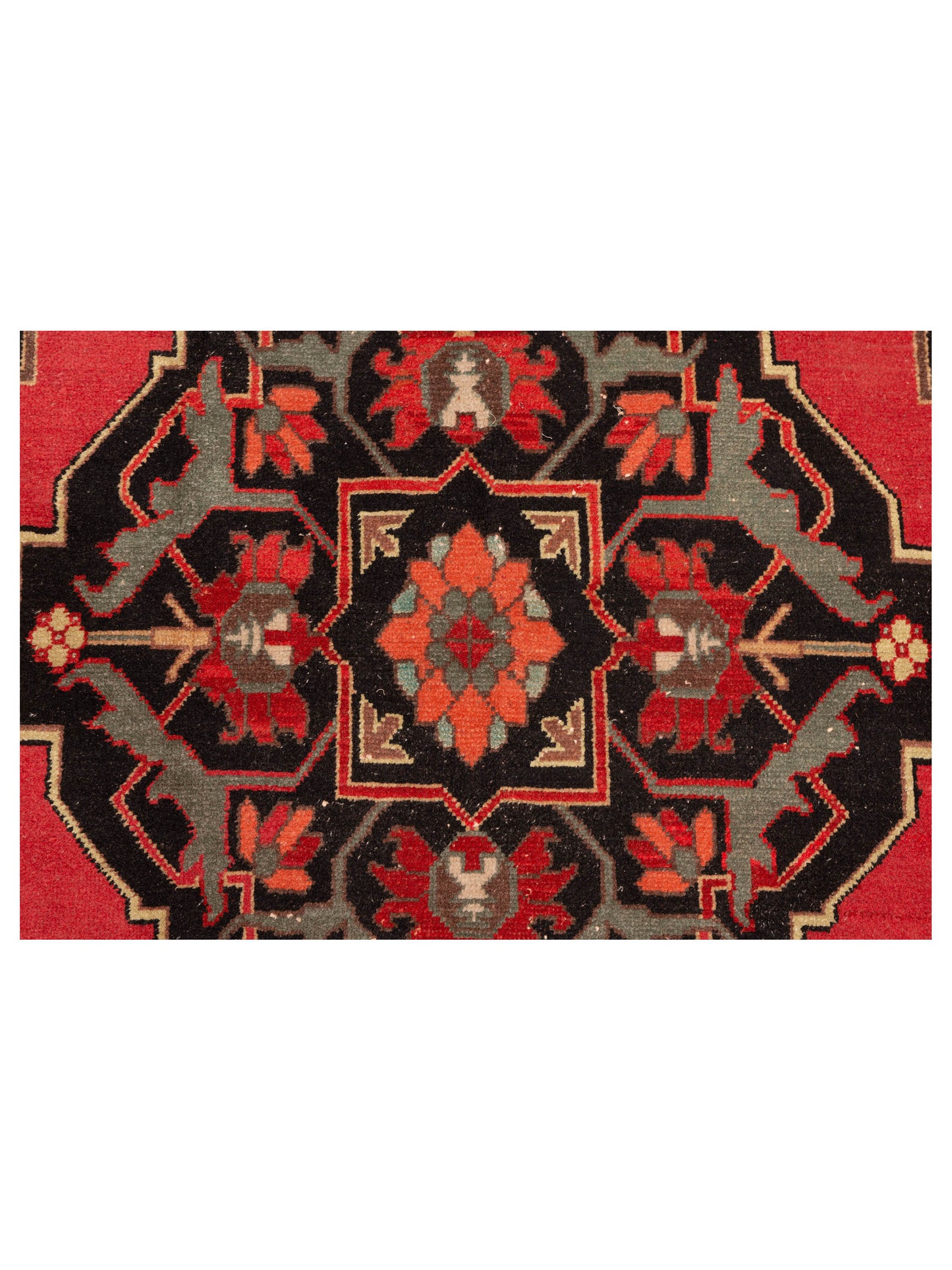 Old Anatolian 148658 Rust Black 5.1x8.3 Hand Knotted Rug
