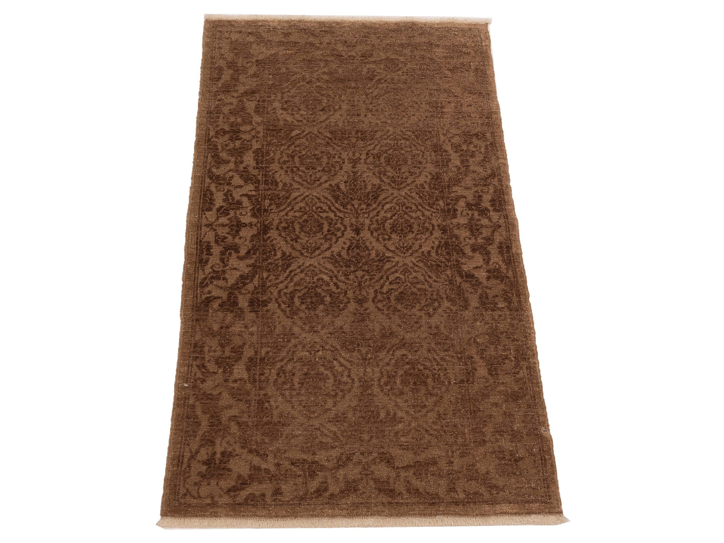 Defne Tulip Ivory Brown 2.8x4.10 Hand Knotted Rug