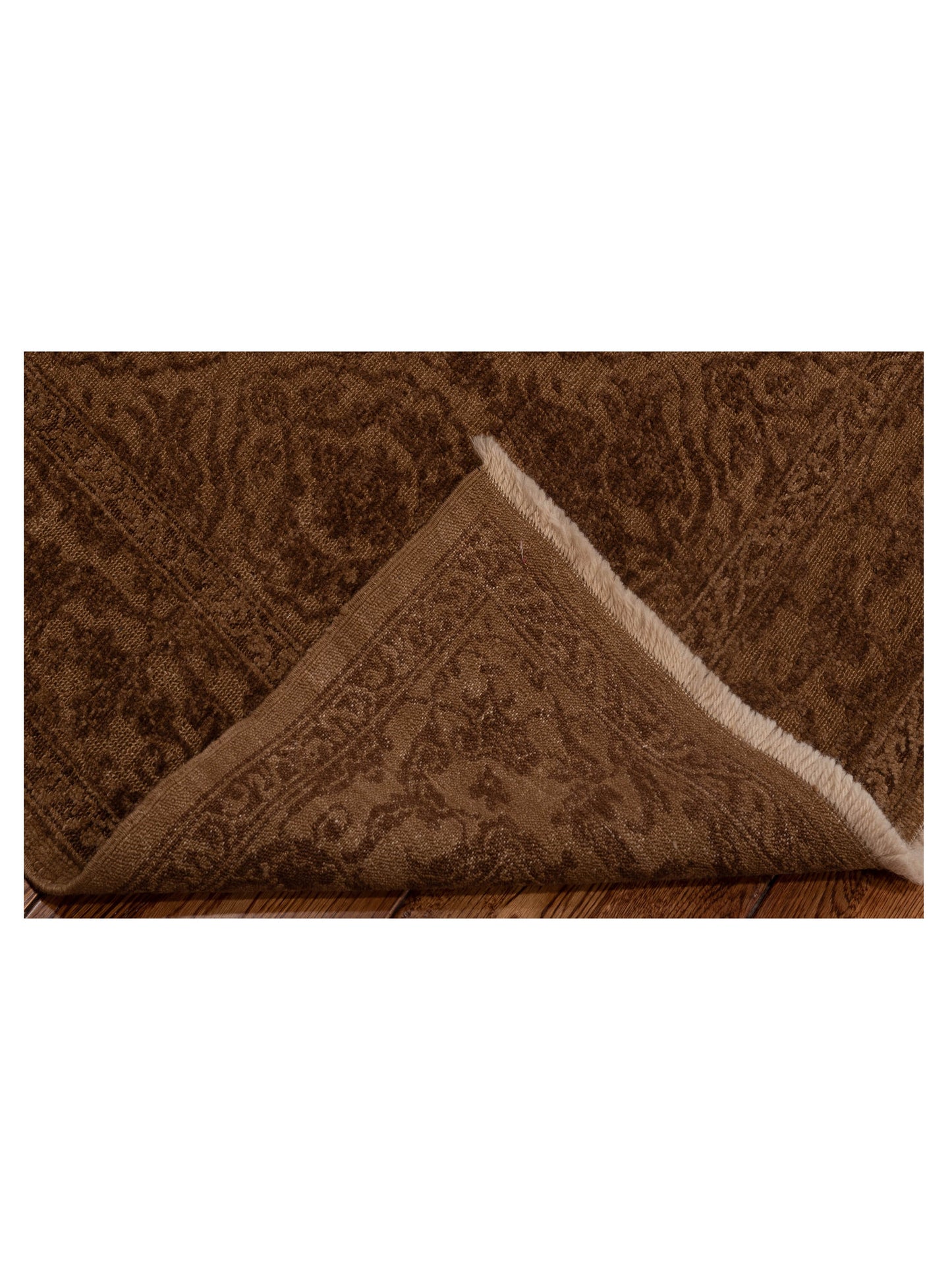 Defne Tulip Ivory Brown 4.2x5.11 Hand Knotted Rug